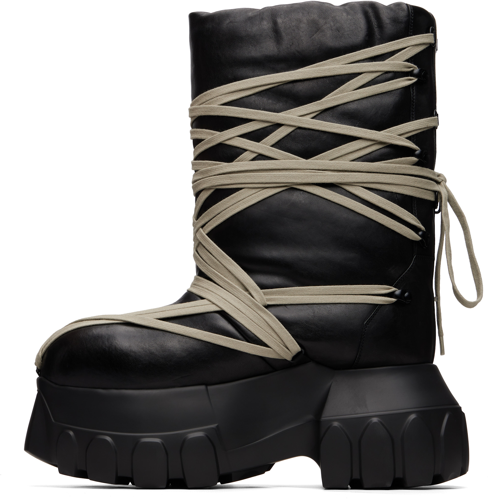 Rick Owens - 블랙 타워 메가레이스 트랙터 부츠
