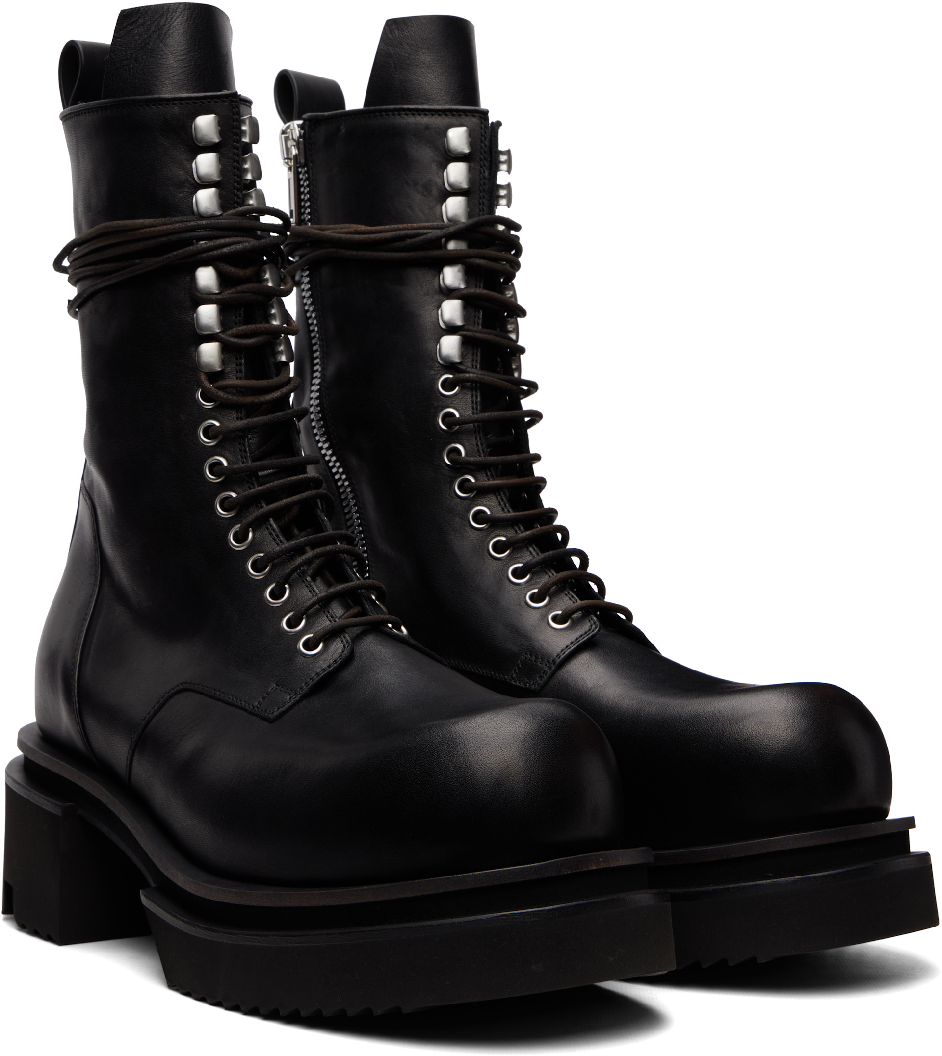 Rick Owens - 블랙 타워 레이스업 보건 부츠