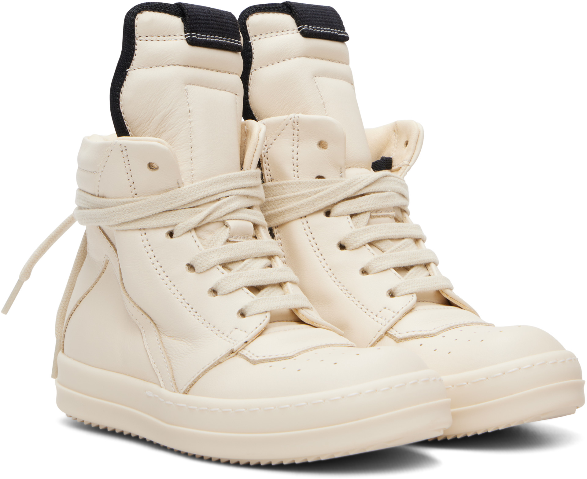 RICK OWENS キッズ　スニーカー　オフホワイト Rick Owens: キッズ｜オフホワイト Tower Geobasket スニーカー