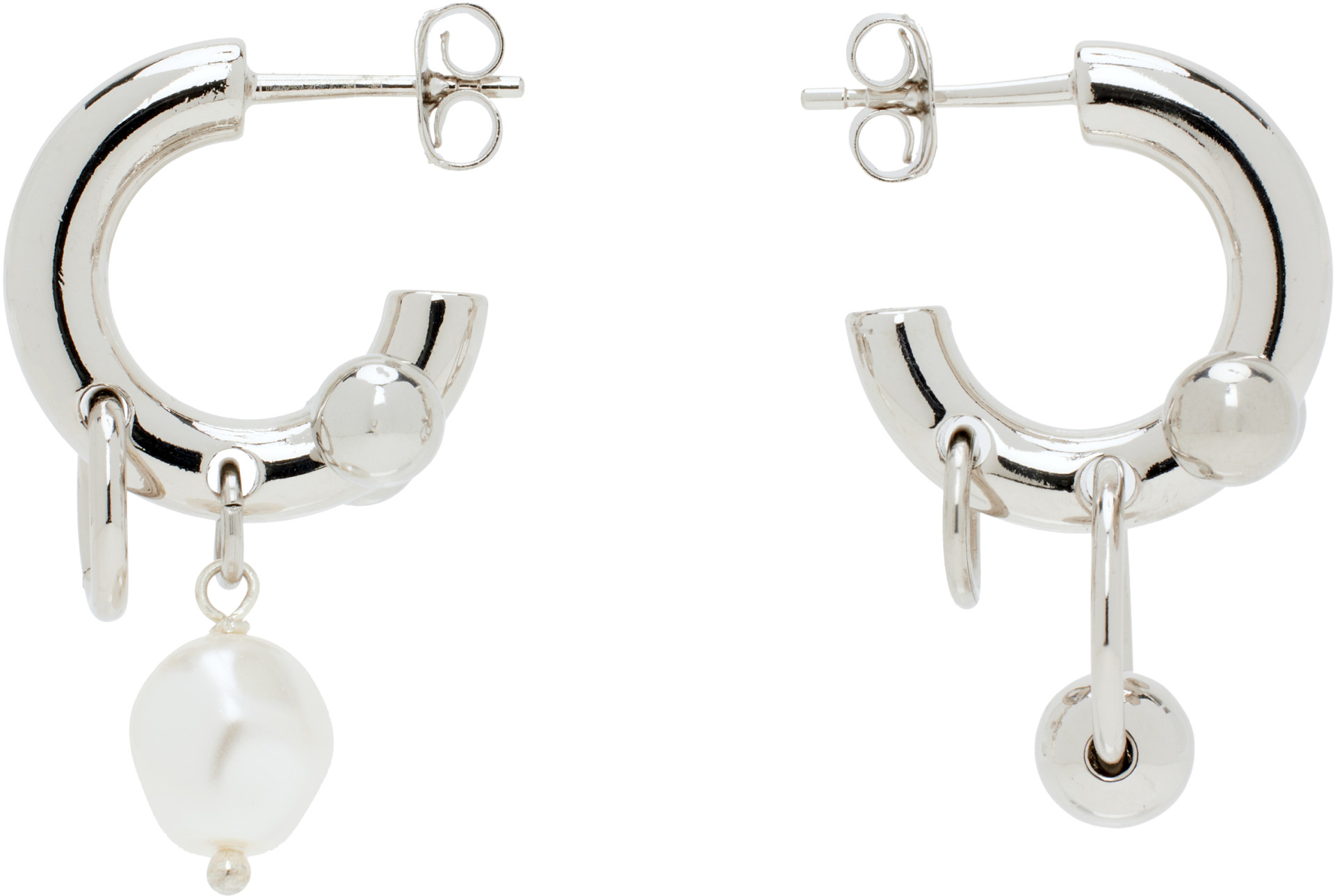 JUSTINE CLENQUET　フープピアス　　　82-1002-1A Justine Clenquet: Lisa ピアス | SSENSE 日本