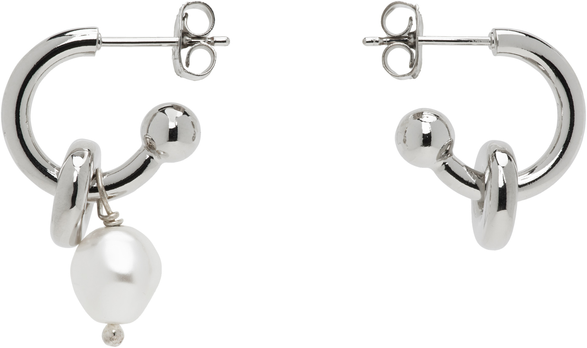 Justine Clenquet: Ethan フェイクパール ピアス | SSENSE 日本