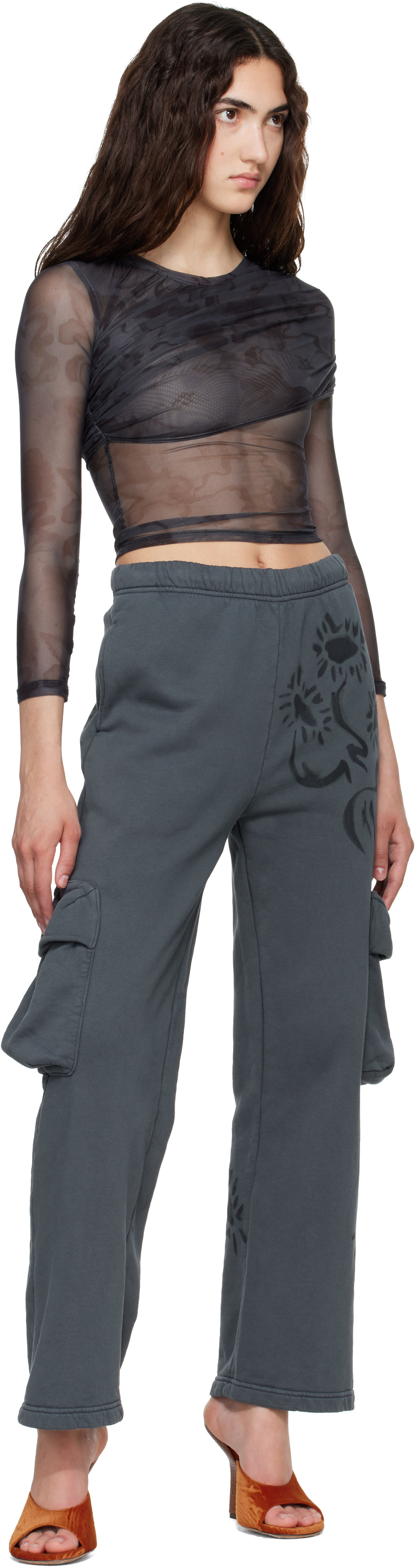 Collina Strada - T-shirt drapé Cardio Crew noir
