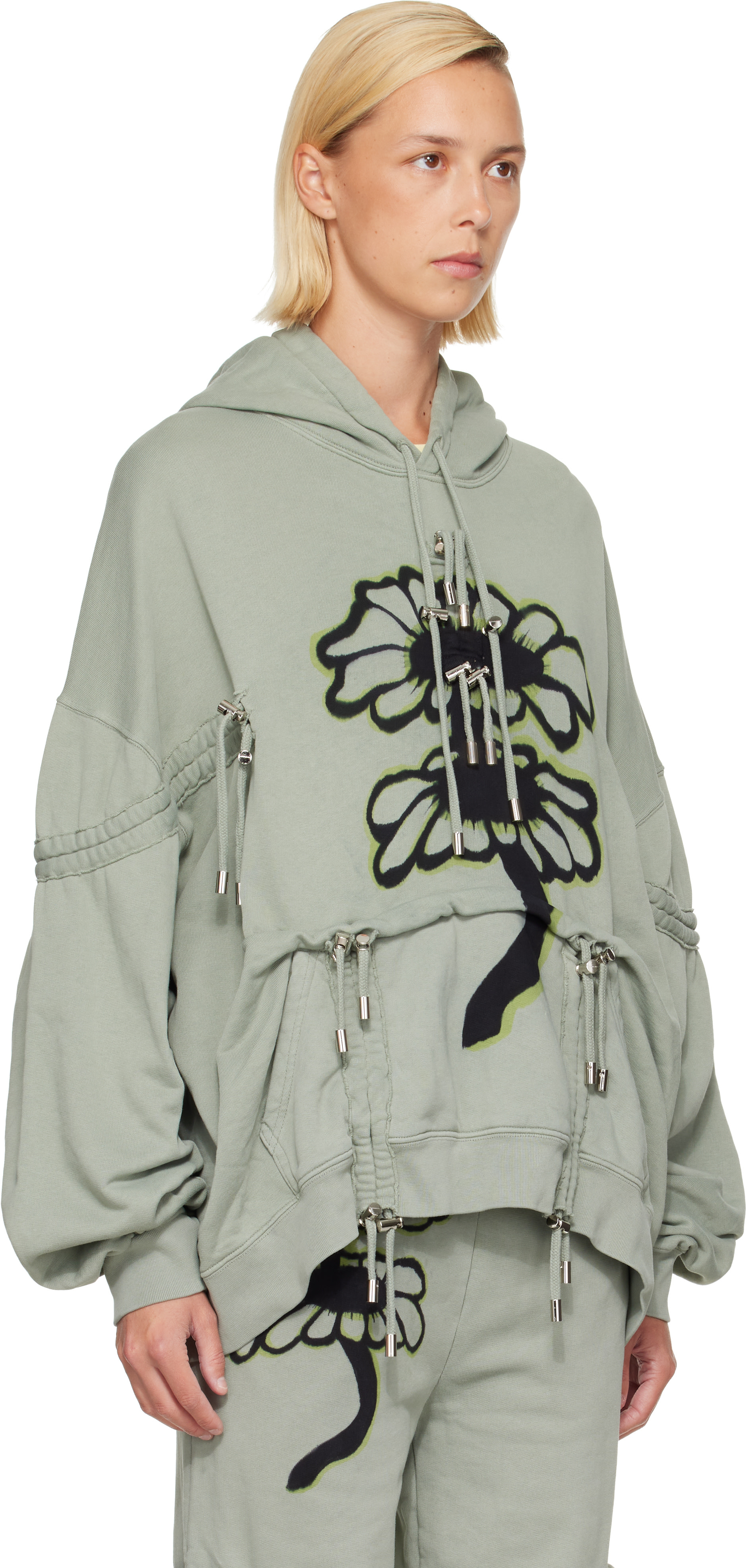 Collina Strada - Pull à capuche Burst vert