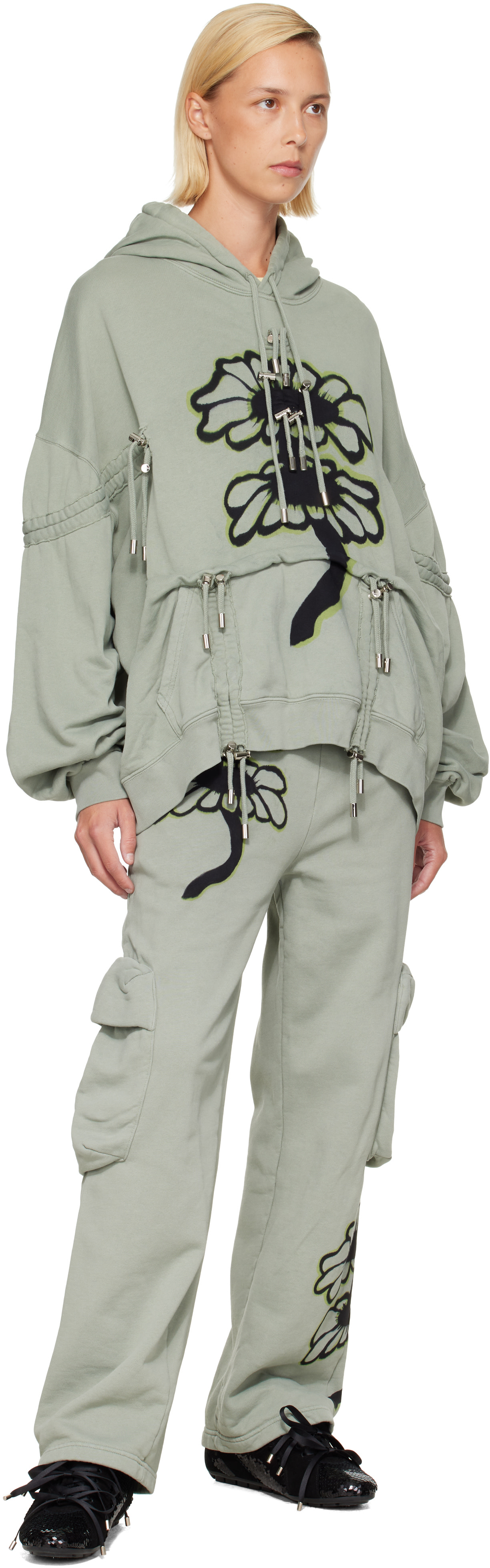 collina strada パーカー Collina Strada: Green Burst Hoodie | SSENSE Japan