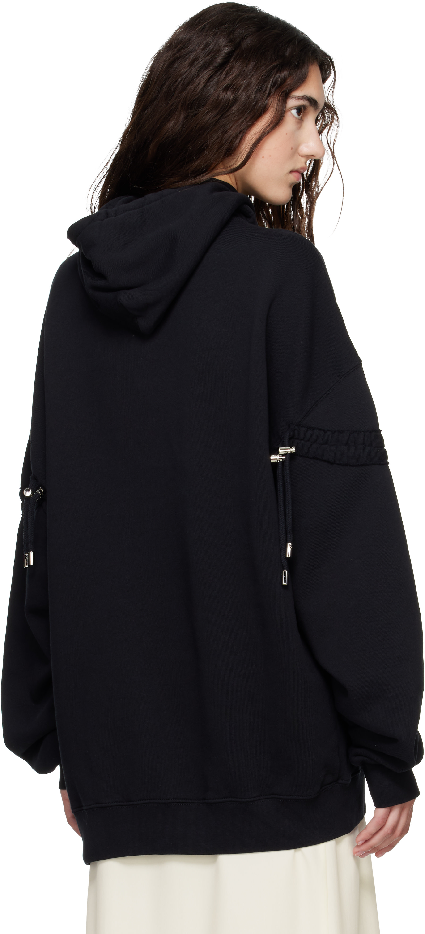 Collina Strada - Pull à capuche noir à appliqué d'étoile