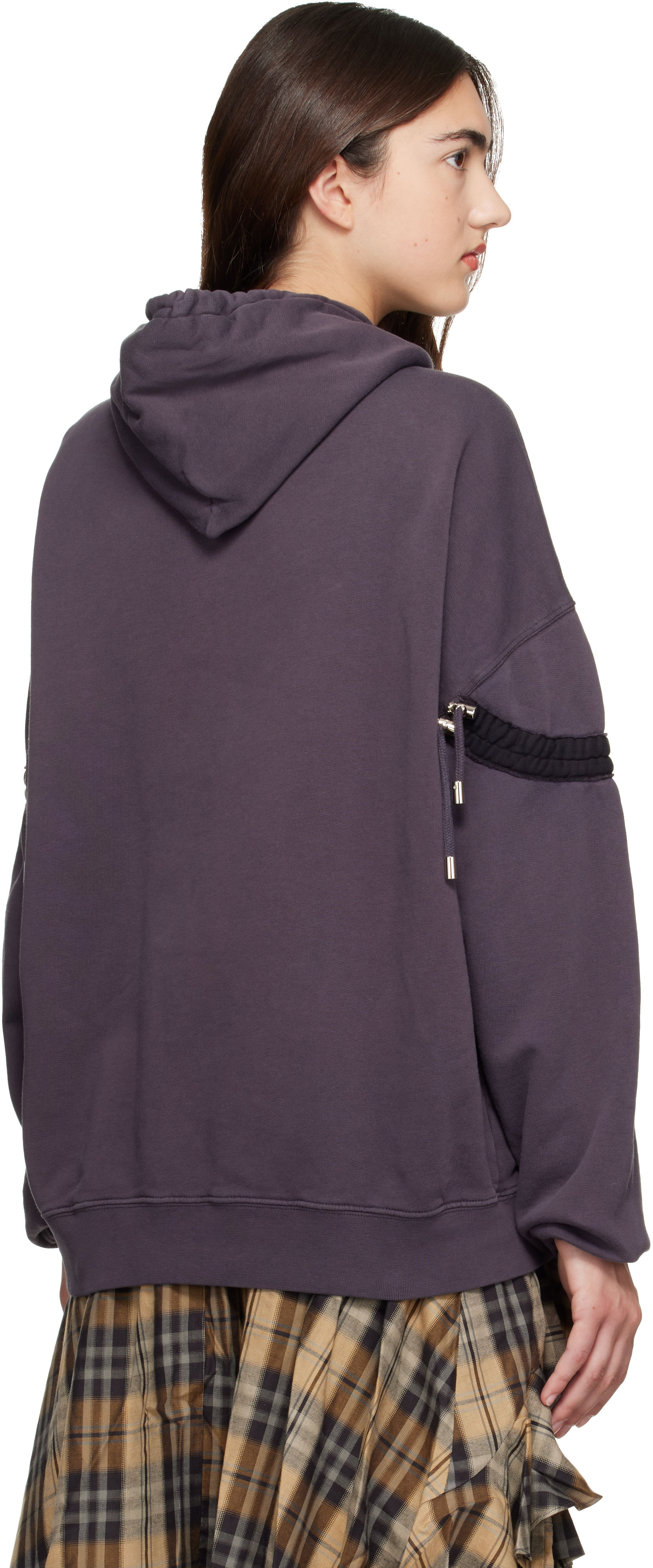 Collina Strada - Pull à capuche gris à appliqué d'étoile