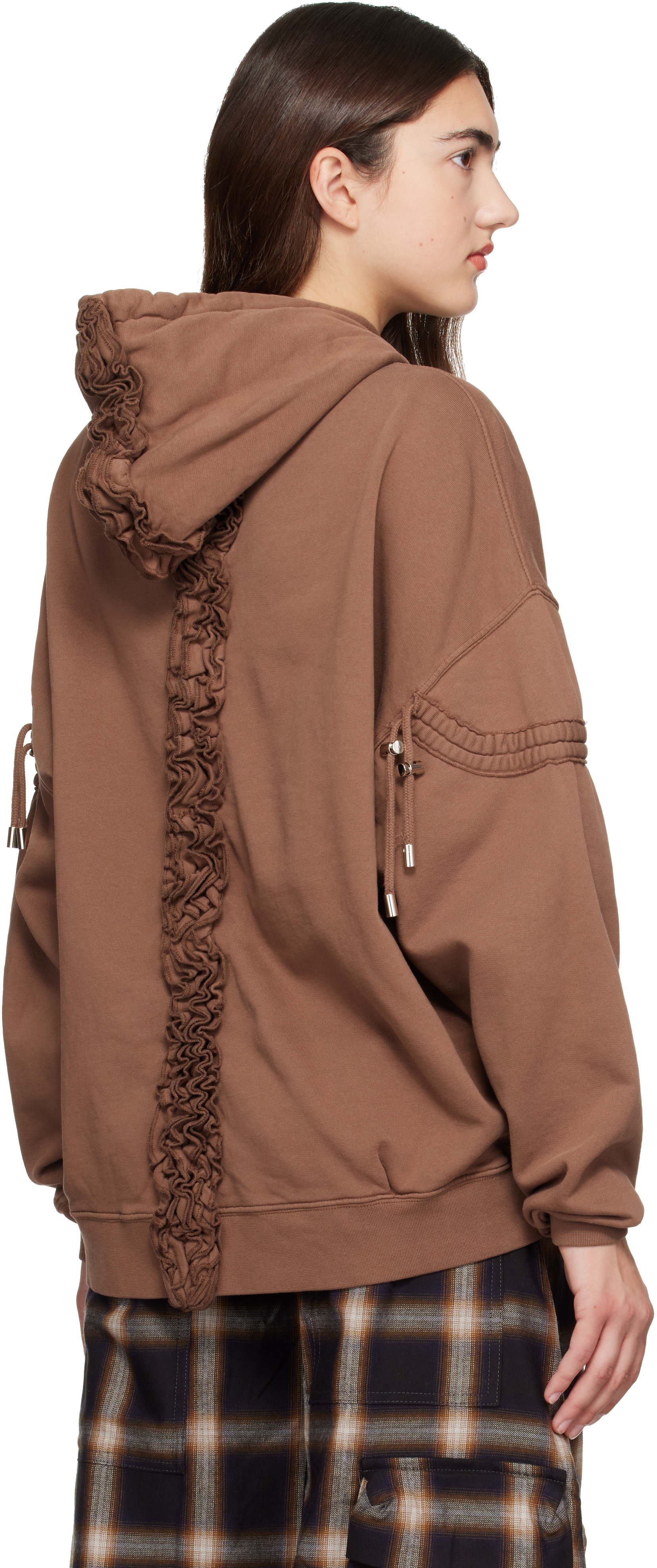 Collina Strada - Pull à capuche Burst brun