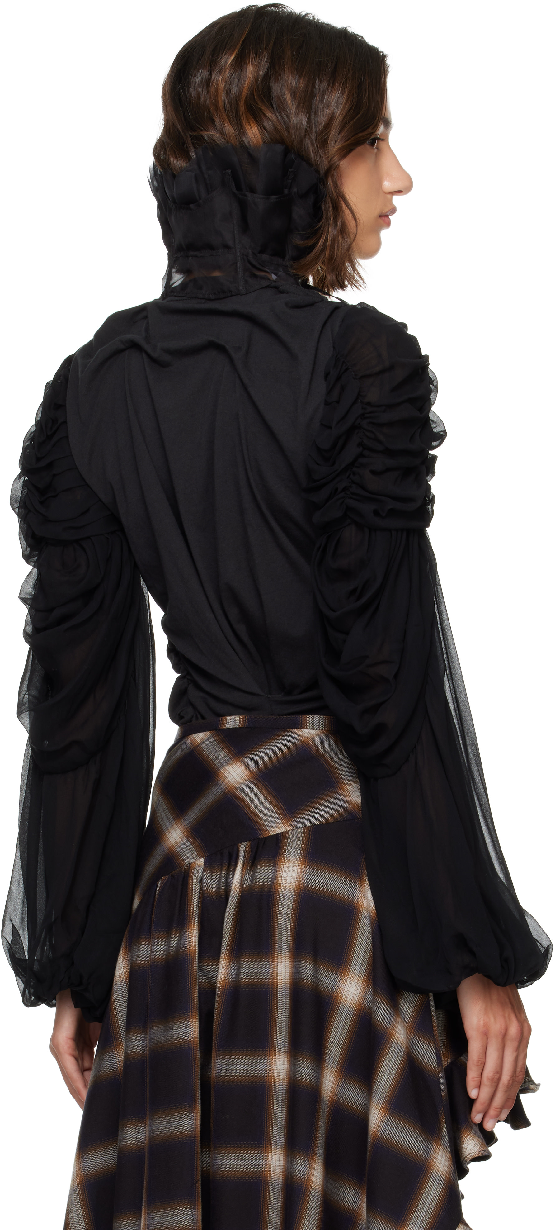 Collina Strada: Black Celosia Shirt | SSENSE