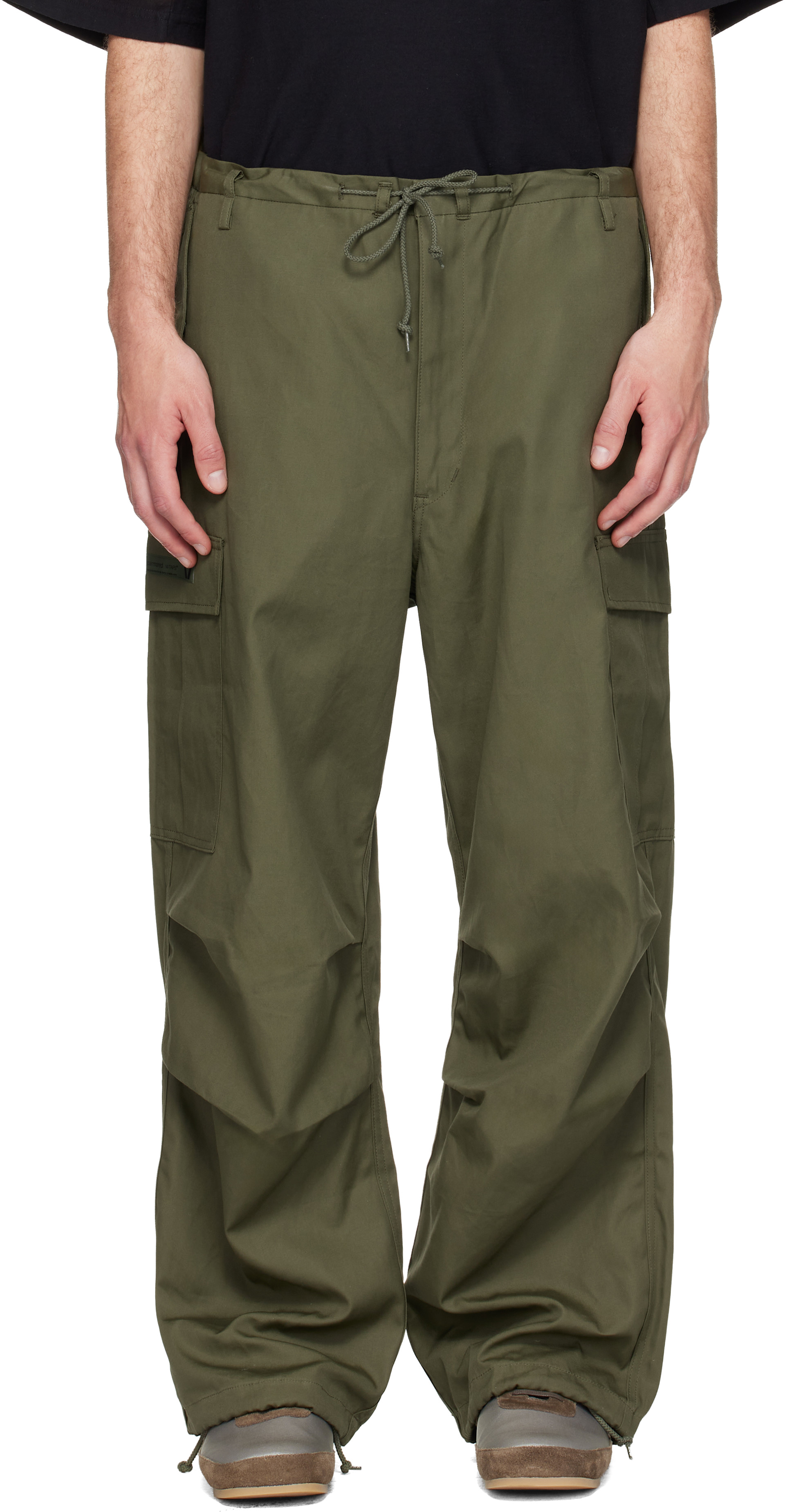 WTAPS: Green MILT0001 Cotton Canvas Cargo Pants | SSENSE