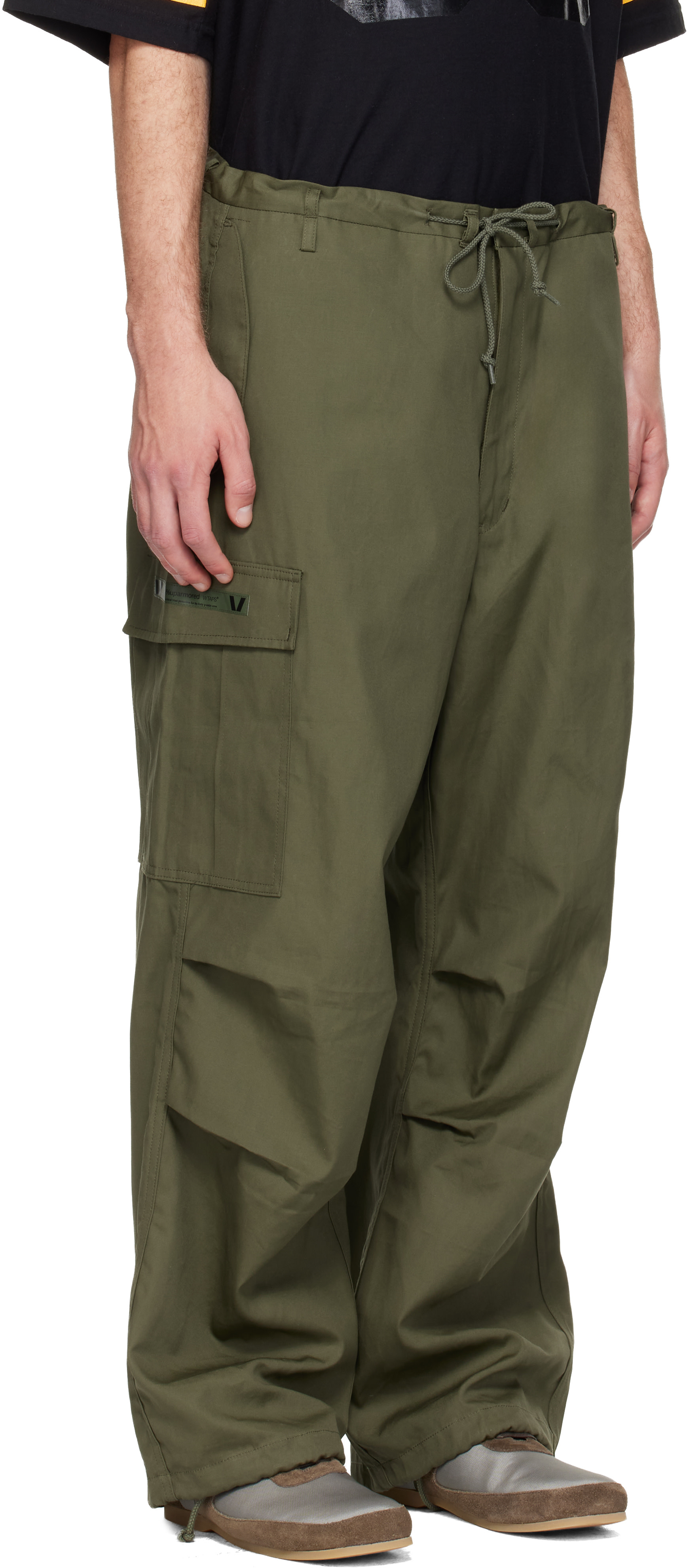 WTAPS: Green MILT0001 Cotton Canvas Cargo Pants | SSENSE