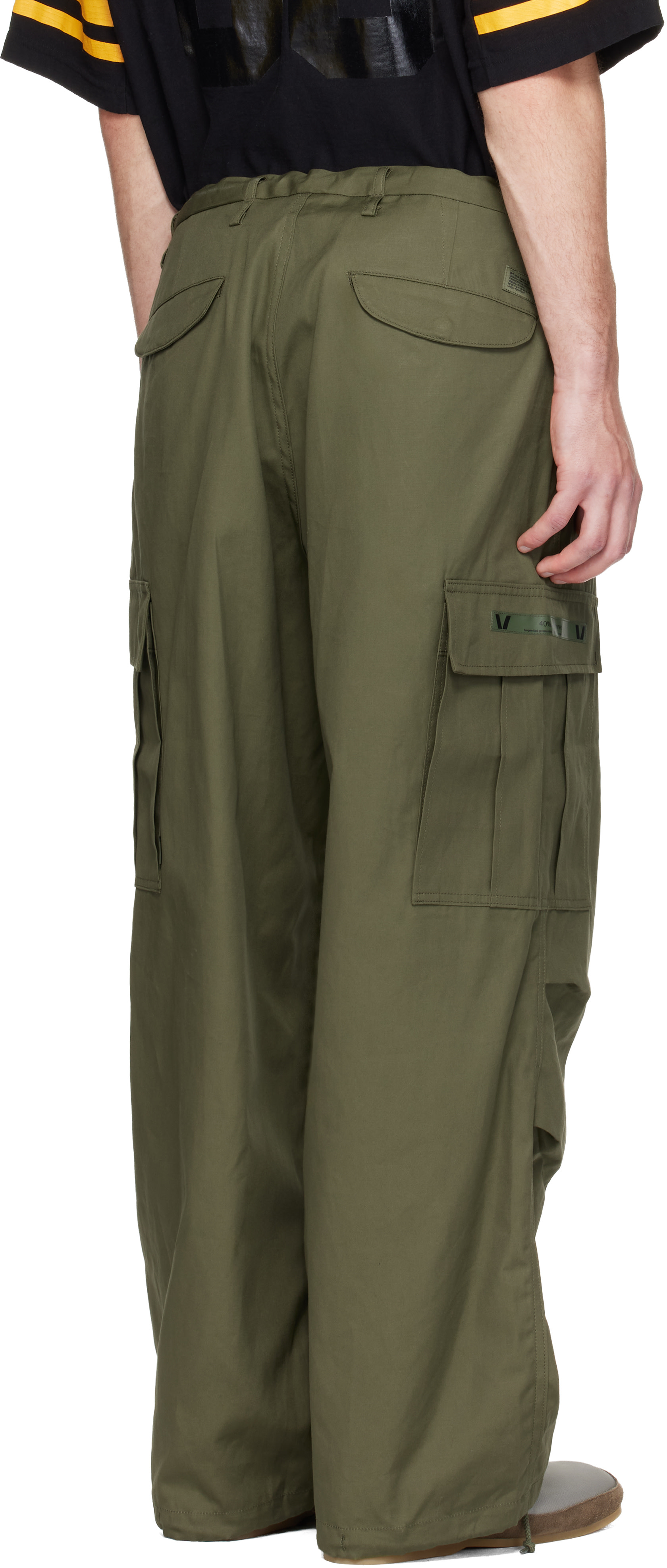 WTAPS: Green MILT0001 Cotton Canvas Cargo Pants | SSENSE