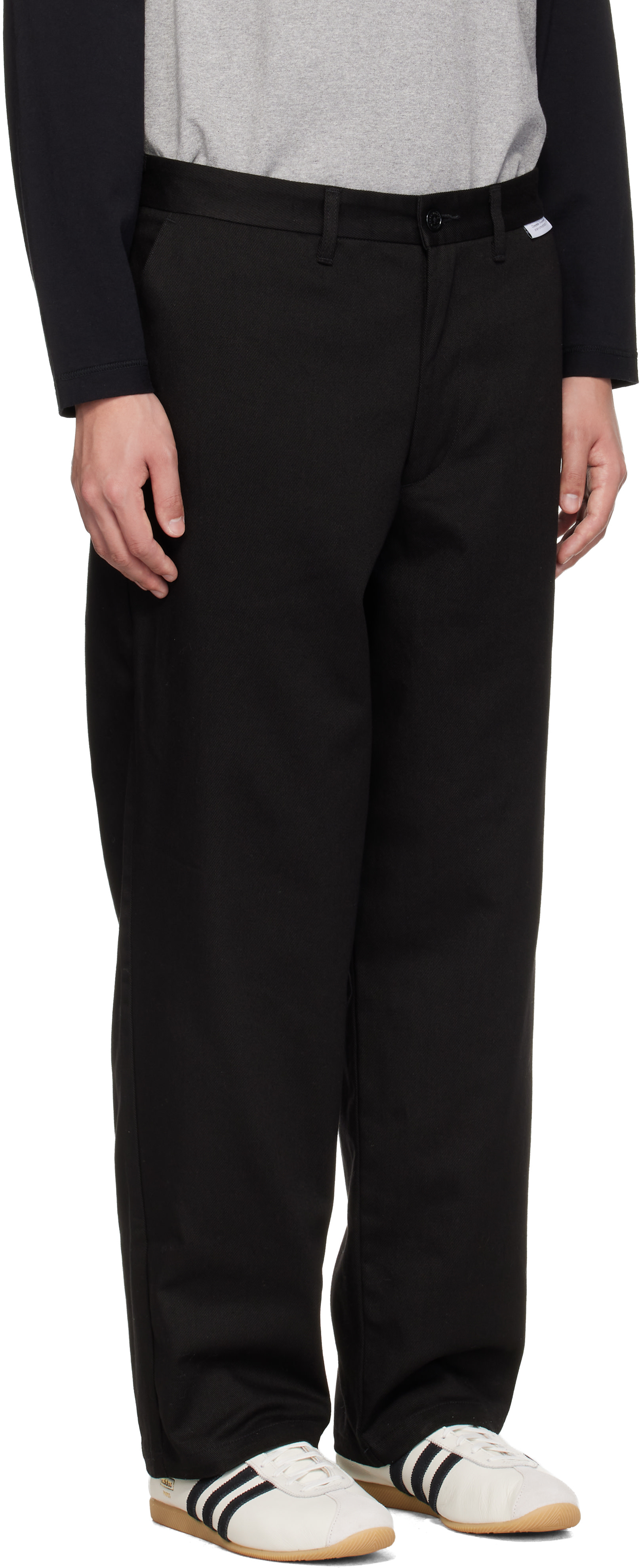 WTAPS: Black WRKT2001 Trousers | SSENSE