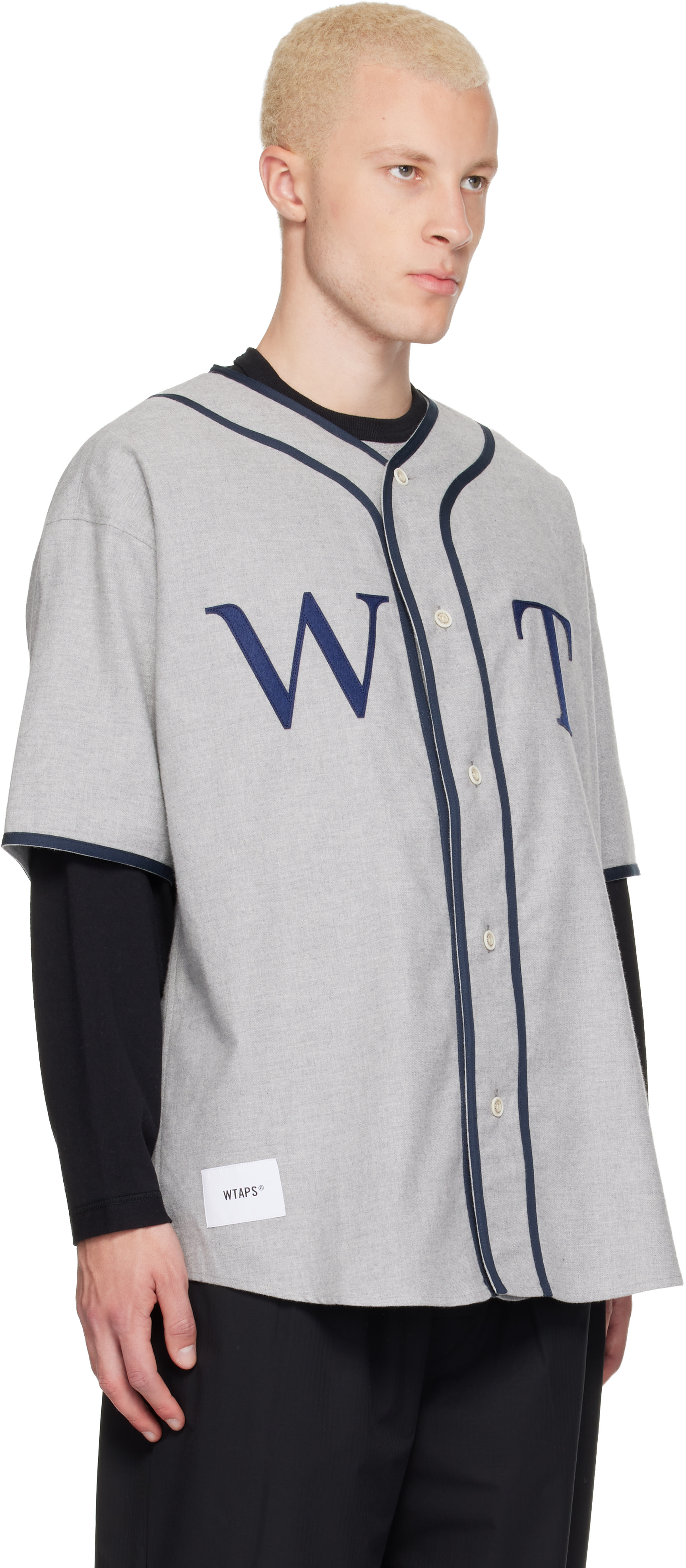 WTAPS - Gray League S/S Cotton Twill Shirt