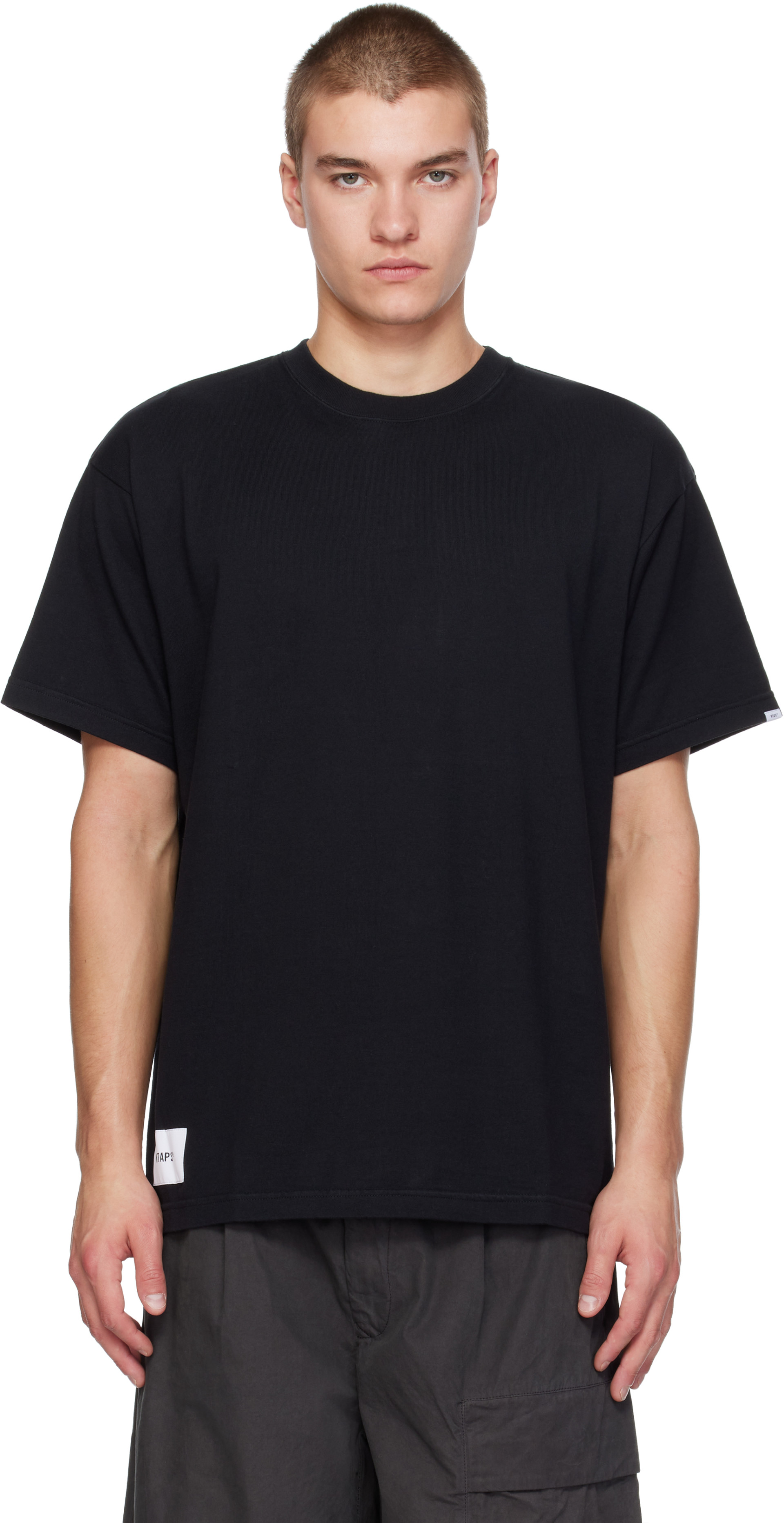 WTAPS - Black Sign-YD S/S Cotton T-shirt