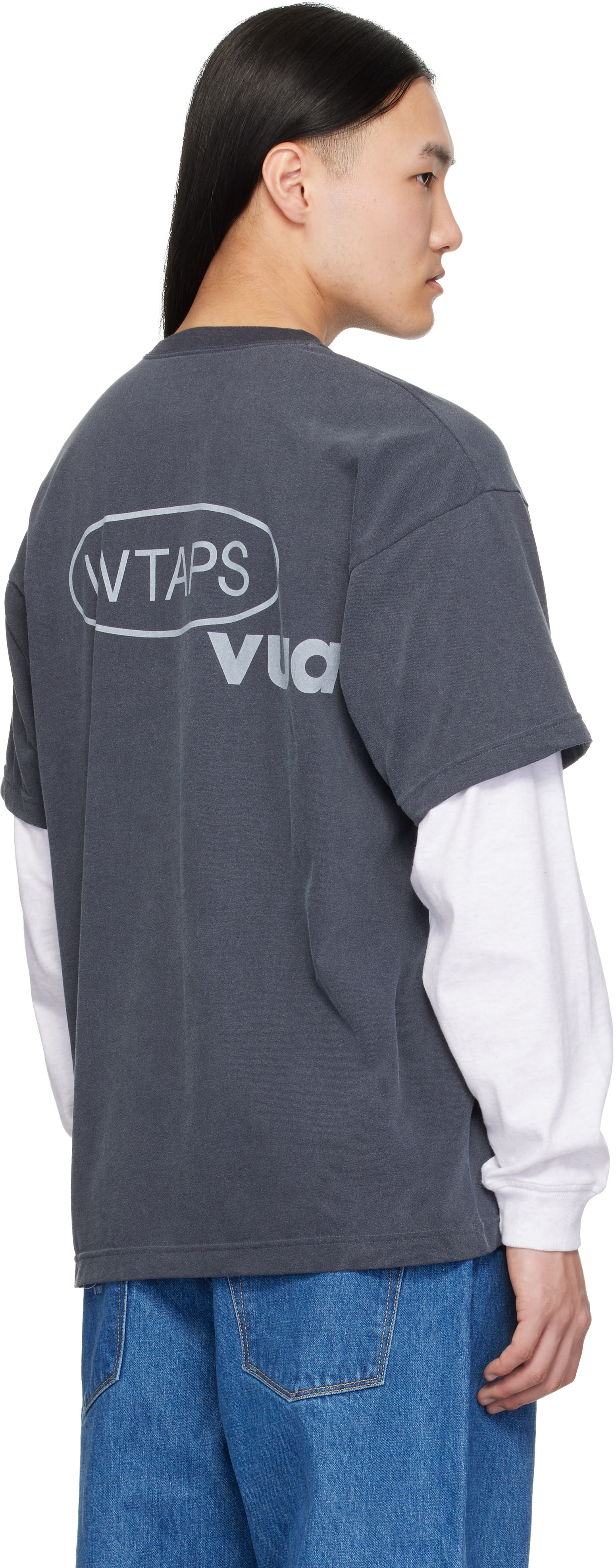WTAPS - 그레이 SLDR 티셔츠