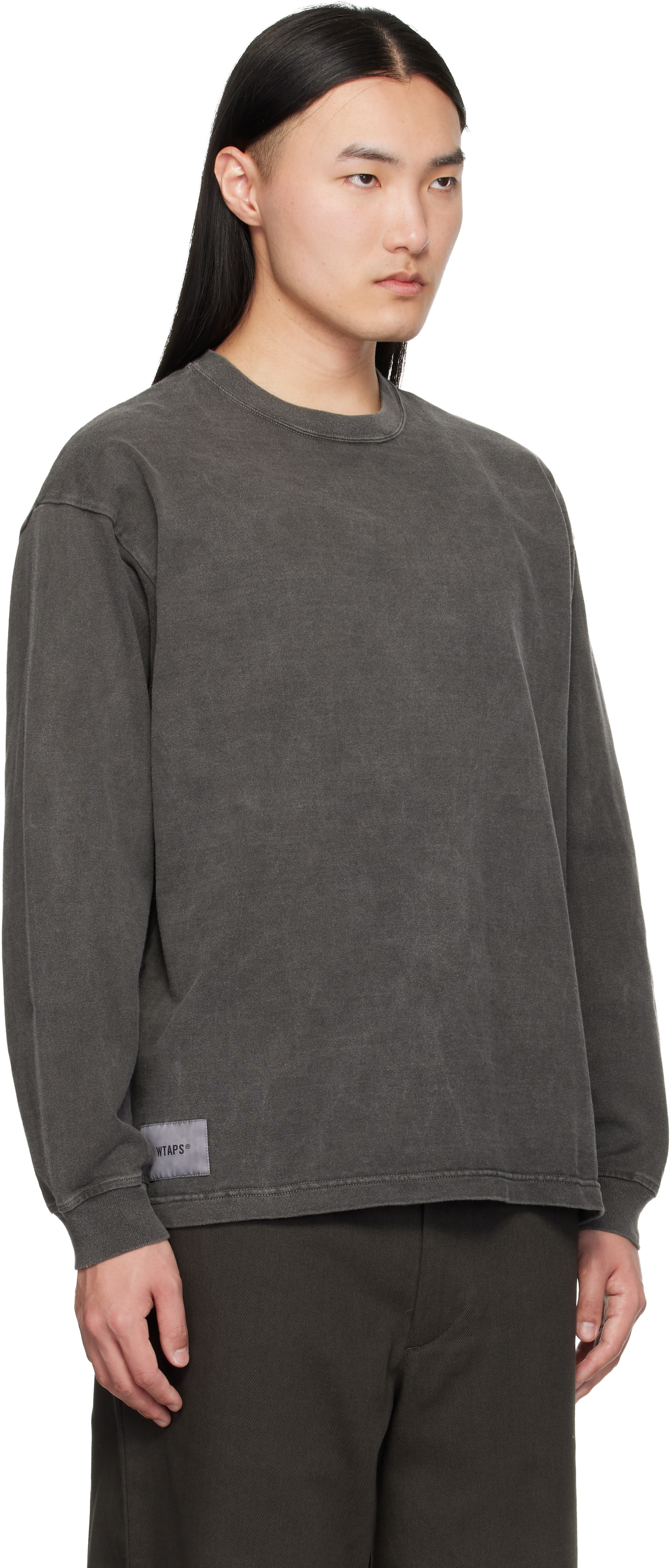 wtaps 26ss LIM / LS グレーＸＬ WTAPS: Gray SIGN-OD Long Sleeve T-shirt | SSENSE