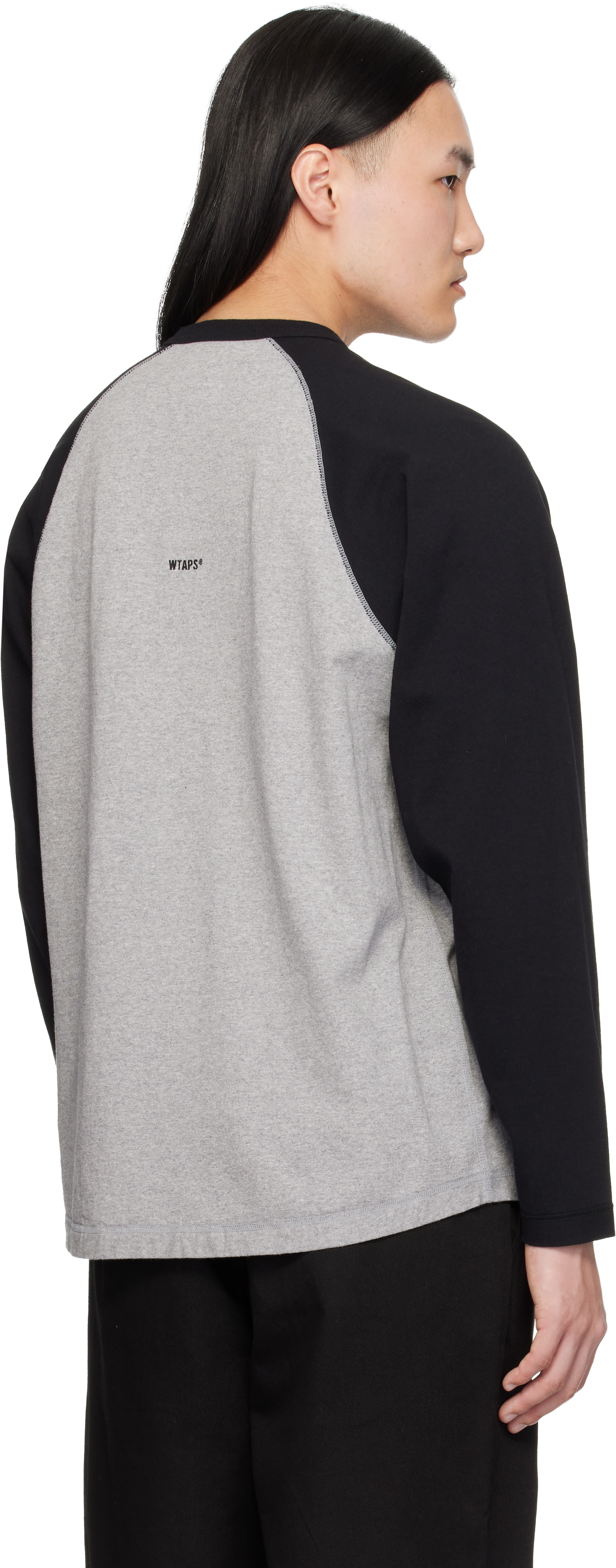 WTAPS: グレー＆ブラック Ian 長袖Tシャツ | SSENSE 日本