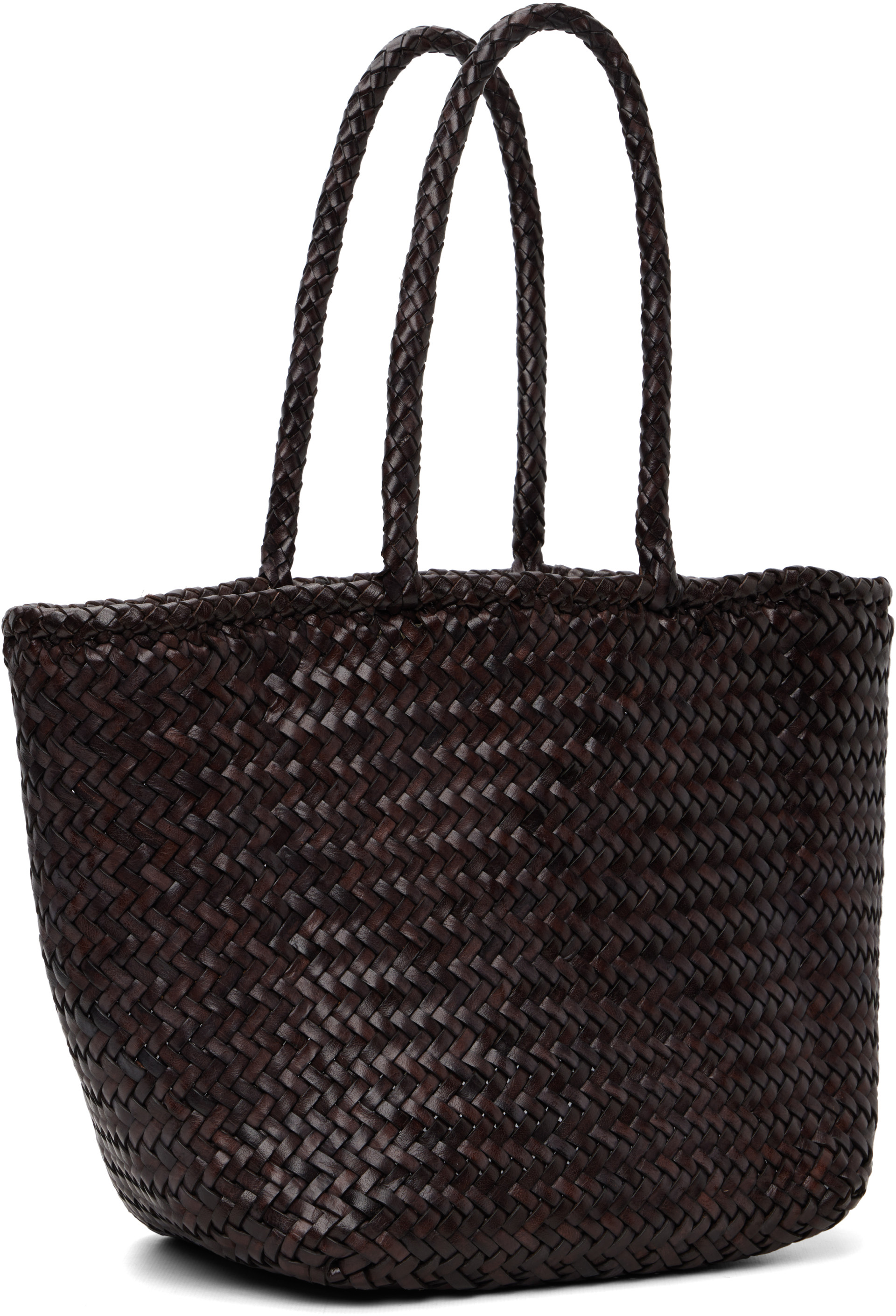 Dragon Diffusion - Petit cabas de style panier Grace brun