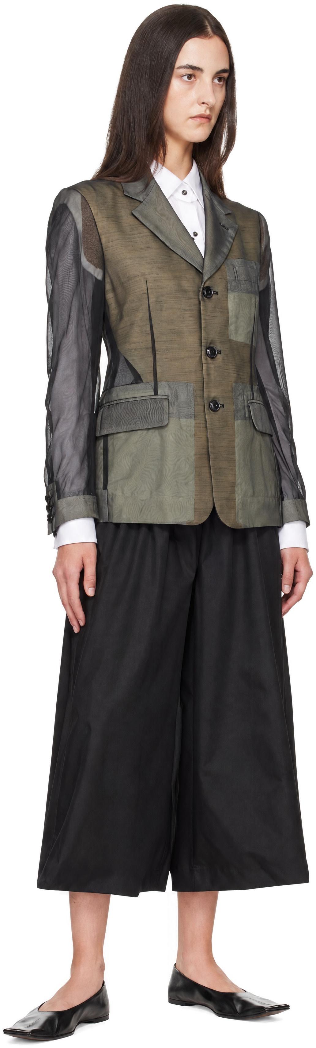 Comme des Garçons - Black Thin Georgette Blazer