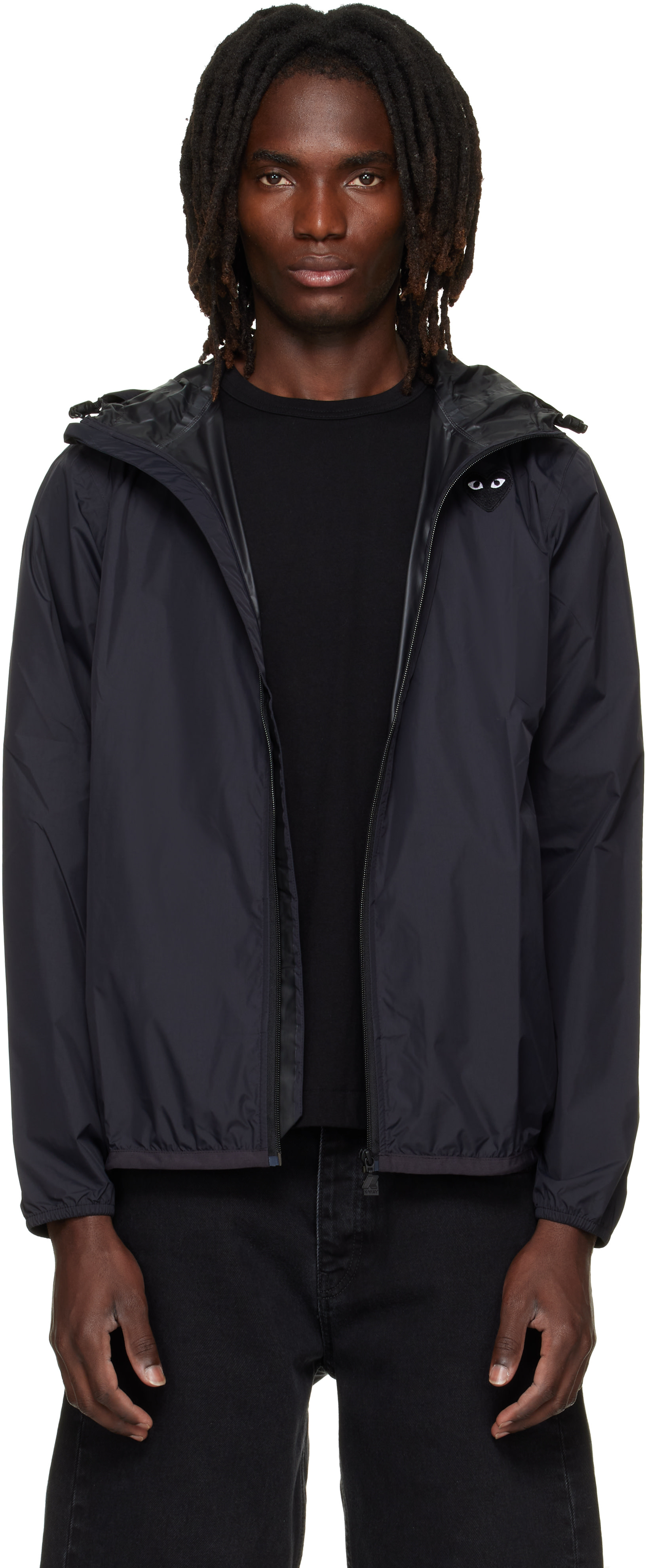 COMME des GARÇONS PLAY - ブラック K-Wayエディション フルジップ ジャケット