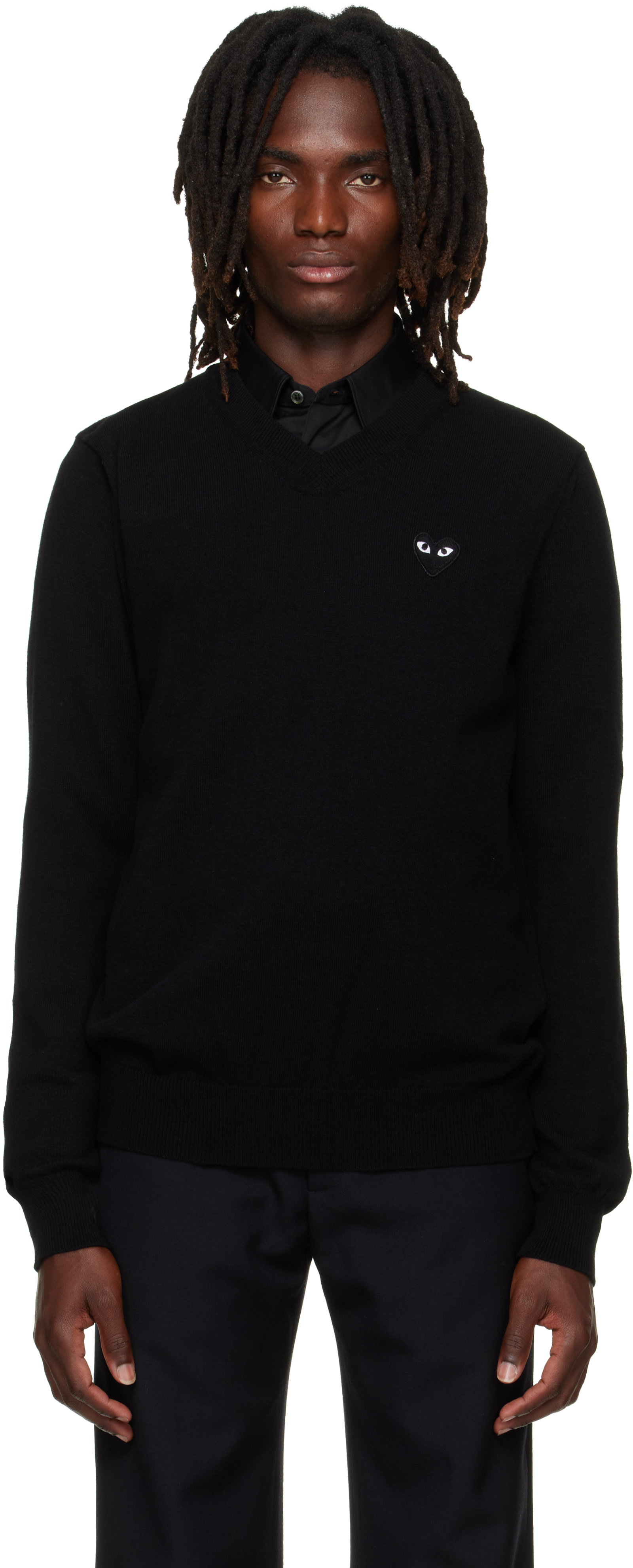COMME des GARÇONS PLAY - Pull noir à logo de cœur