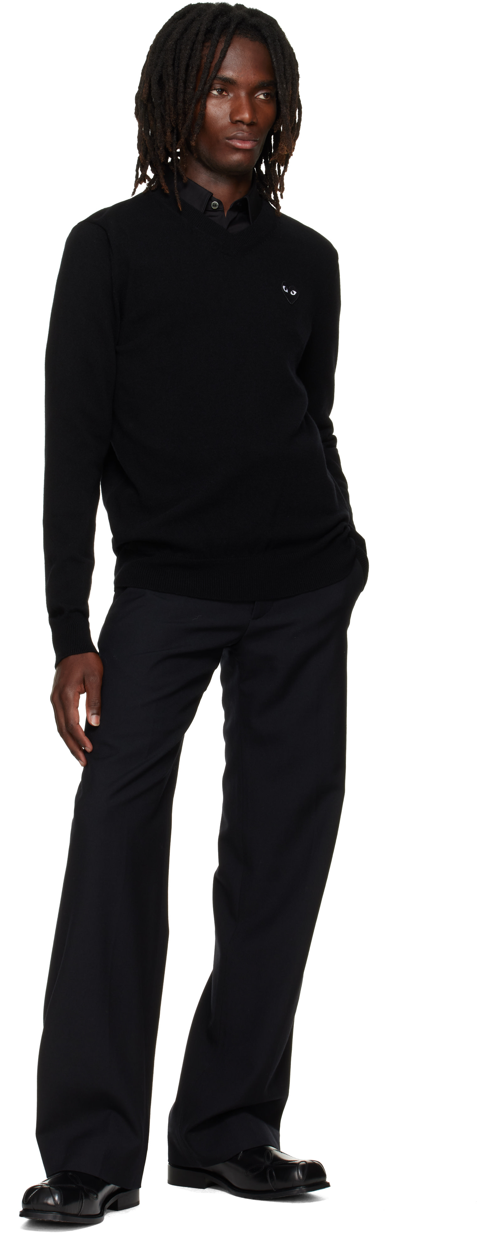 COMME des GARÇONS PLAY - Pull noir à logo de cœur