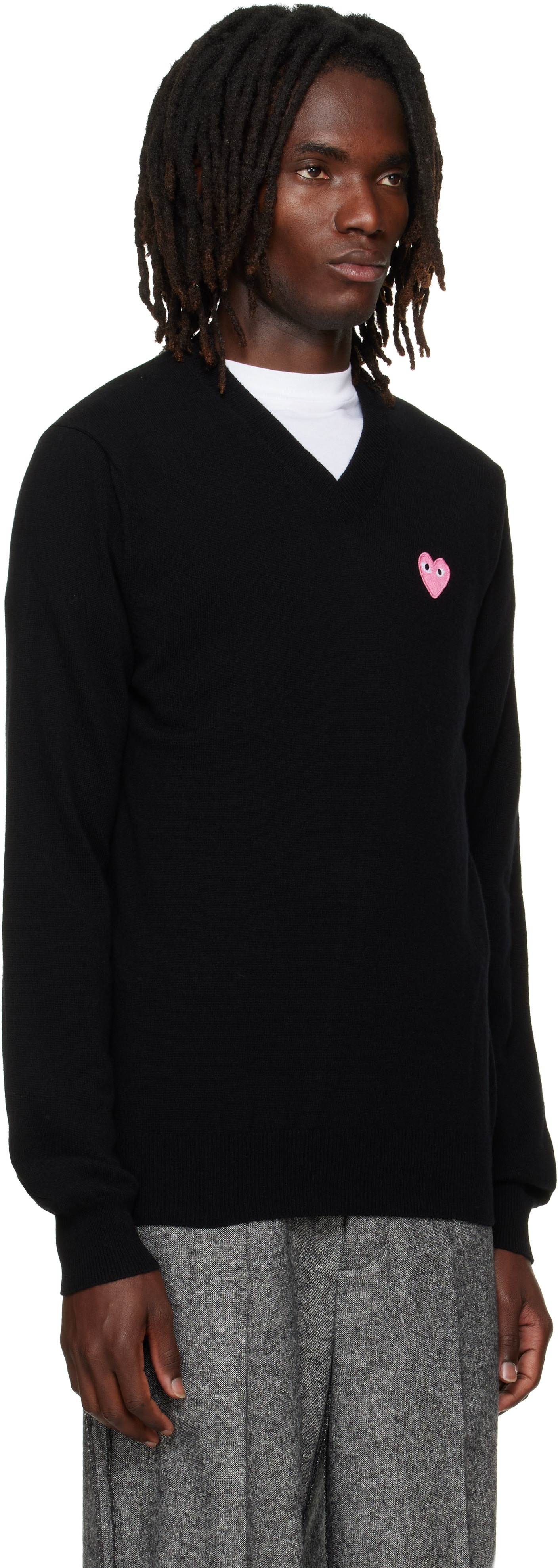 COMME des GARÇONS PLAY - Pull noir à logo de cœur