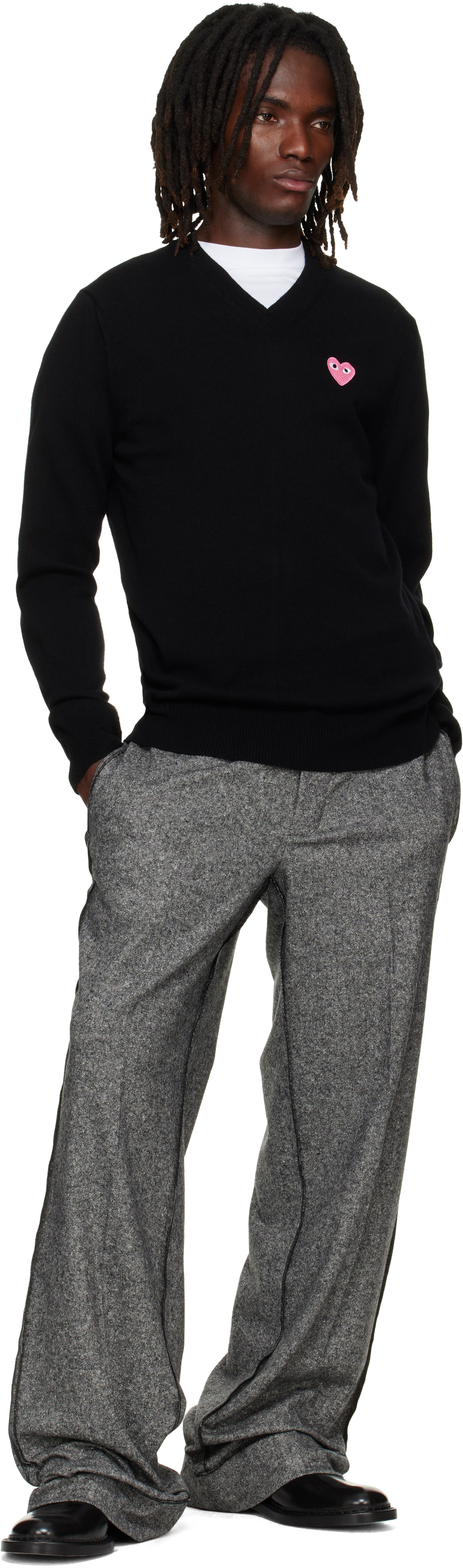 COMME des GARÇONS PLAY - Pull noir à logo de cœur