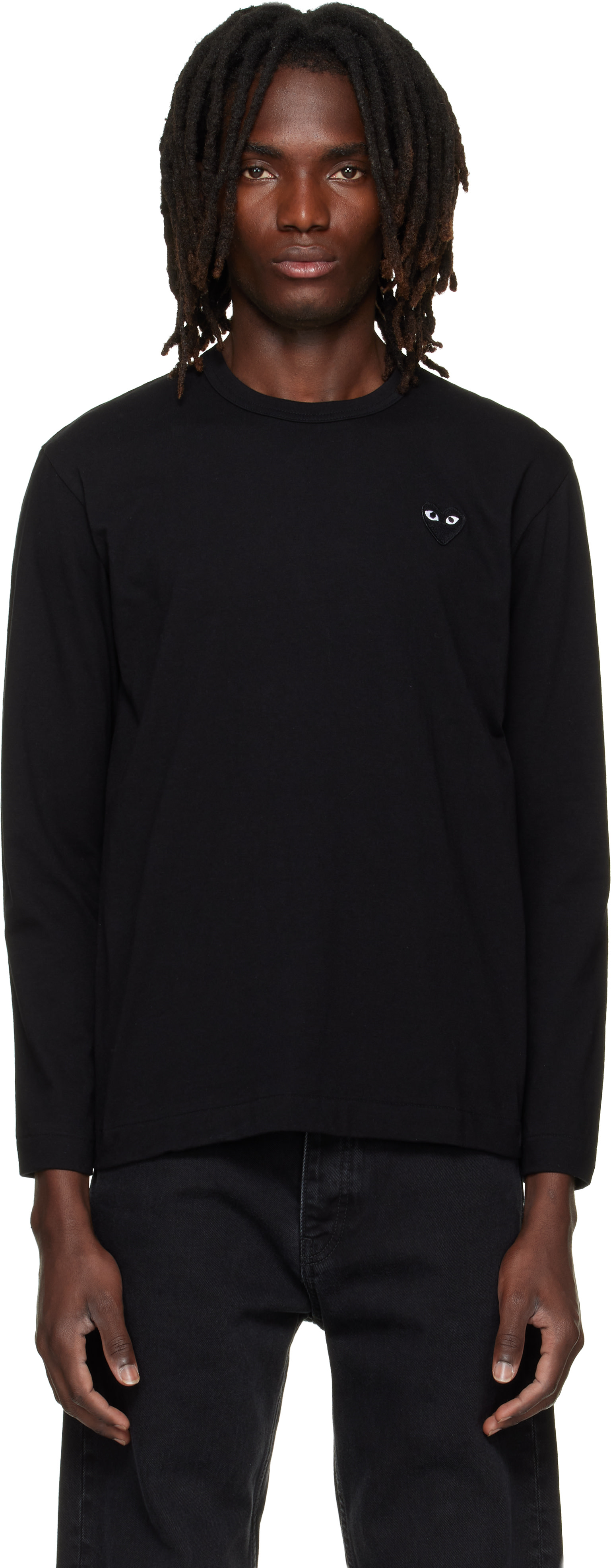 COMME des GARÇONS PLAY: ブラック ハート エンブレム 長袖Tシャツ