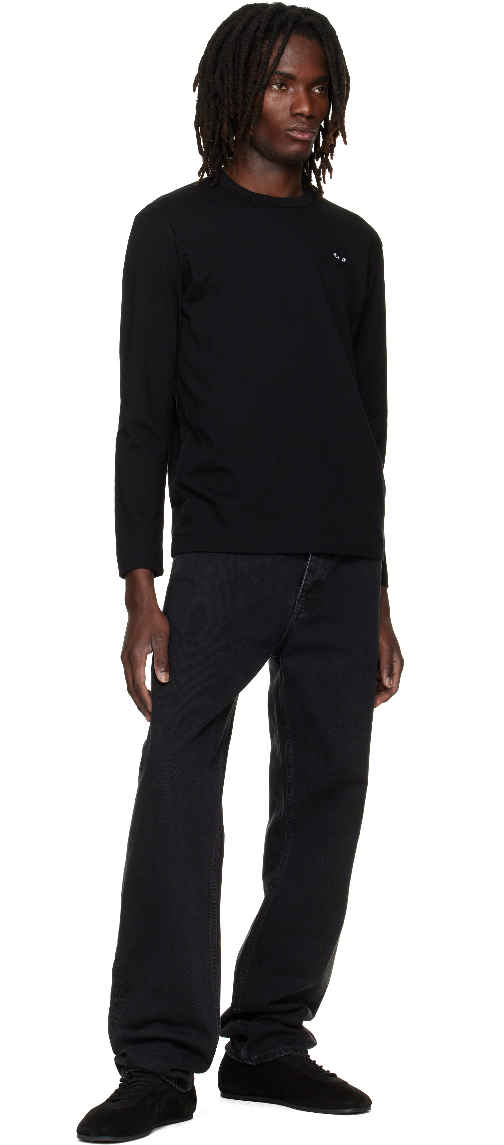 COMME des GARÇONS PLAY: ブラック ハート エンブレム 長袖Tシャツ