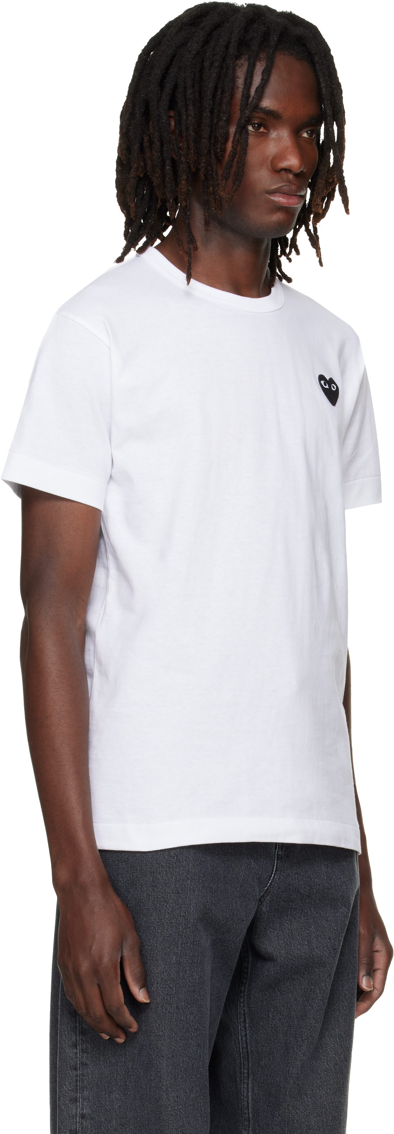 COMME des GARÇONS PLAY: ホワイト ハート エンブレム Tシャツ