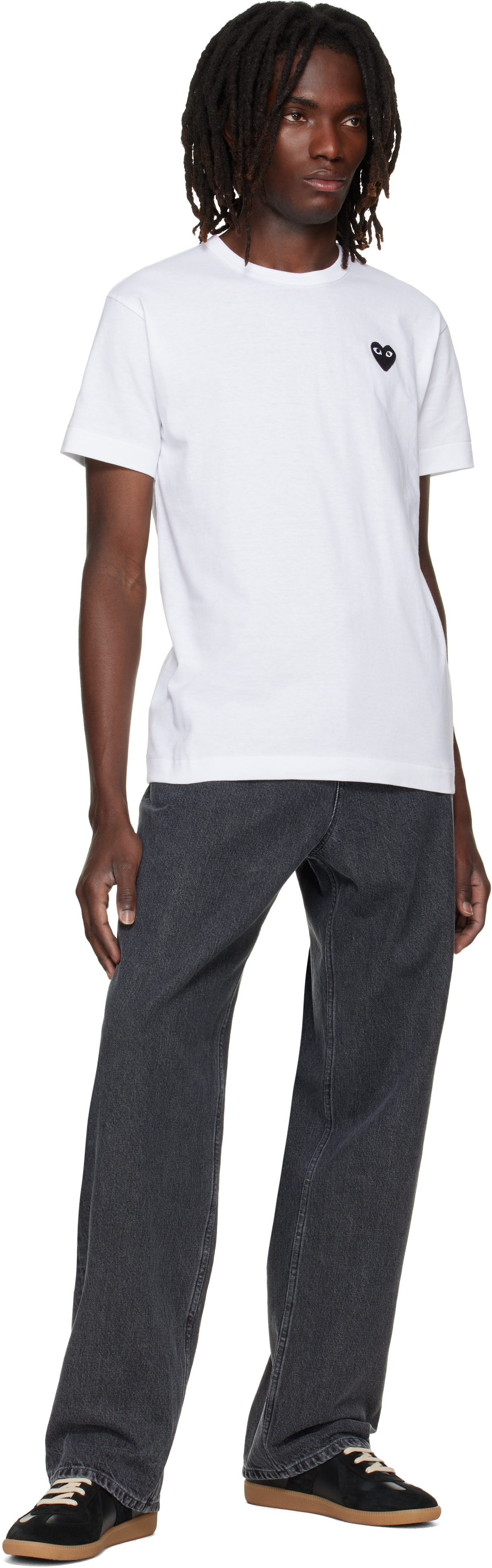 COMME des GARÇONS PLAY: ホワイト ハート エンブレム Tシャツ
