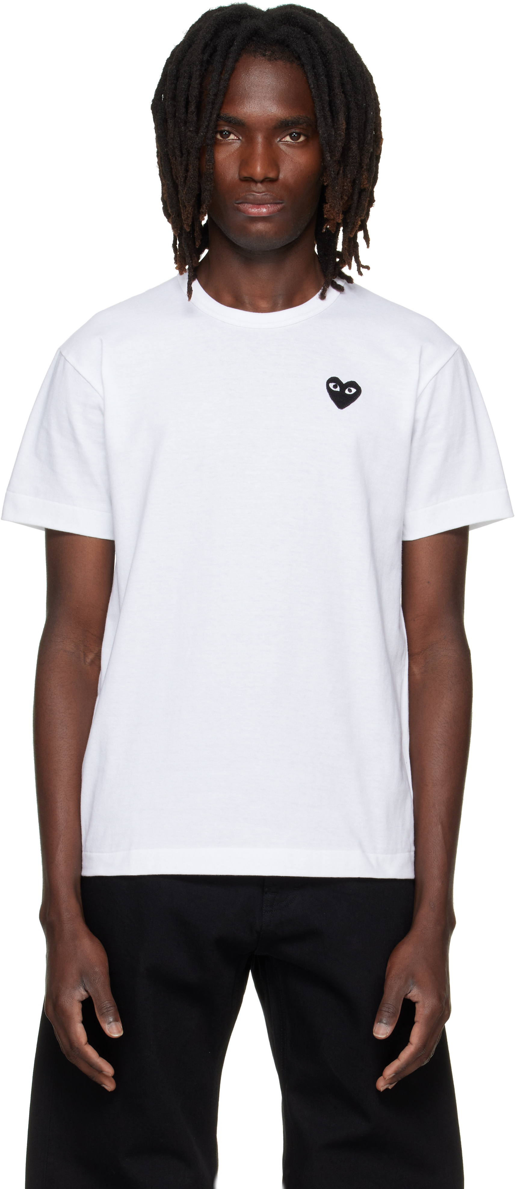 COMME des GARÇONS PLAY: ホワイト ハート エンブレム Tシャツ