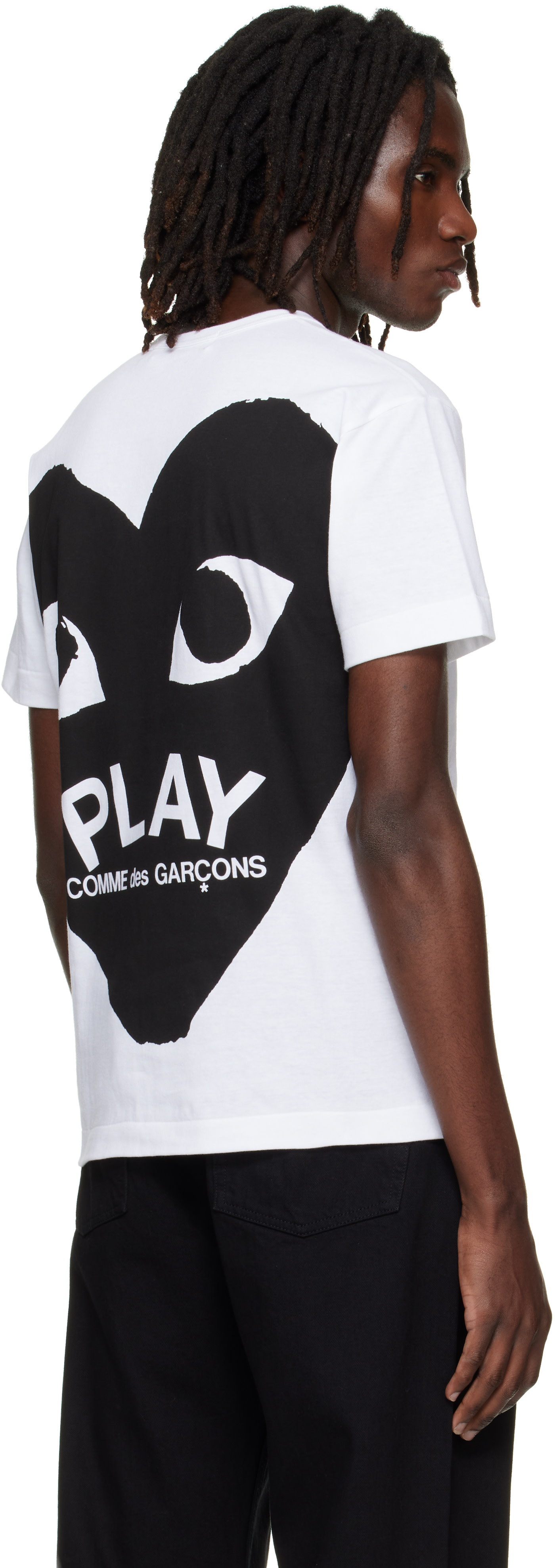 COMME des GARÇONS PLAY: ホワイト ハート エンブレム Tシャツ