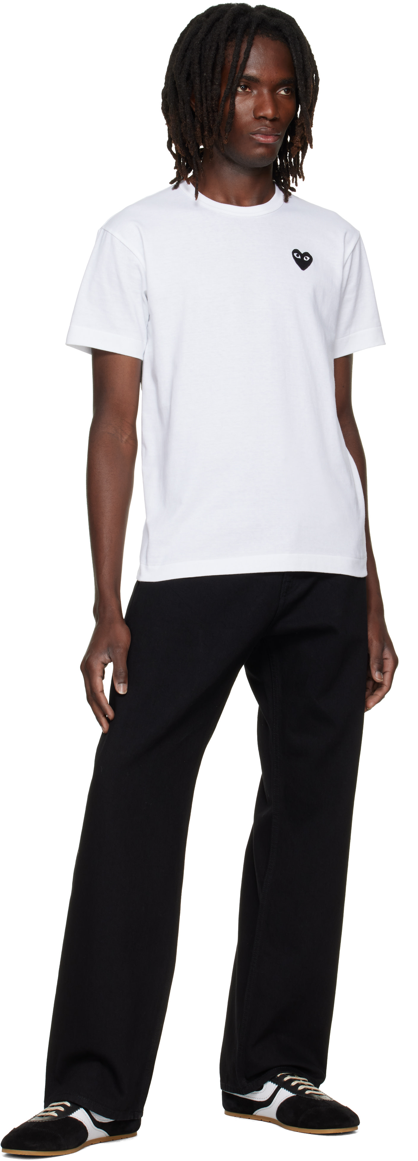 COMME des GARÇONS PLAY: ホワイト ハート エンブレム Tシャツ