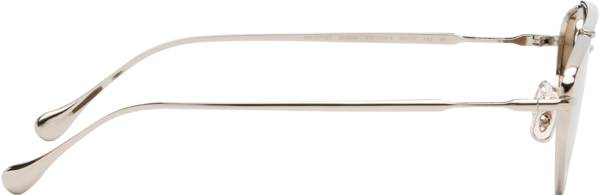 Jil Sander - Silver Oliver Peoples 'Edition 5' Aviator Sunglasses