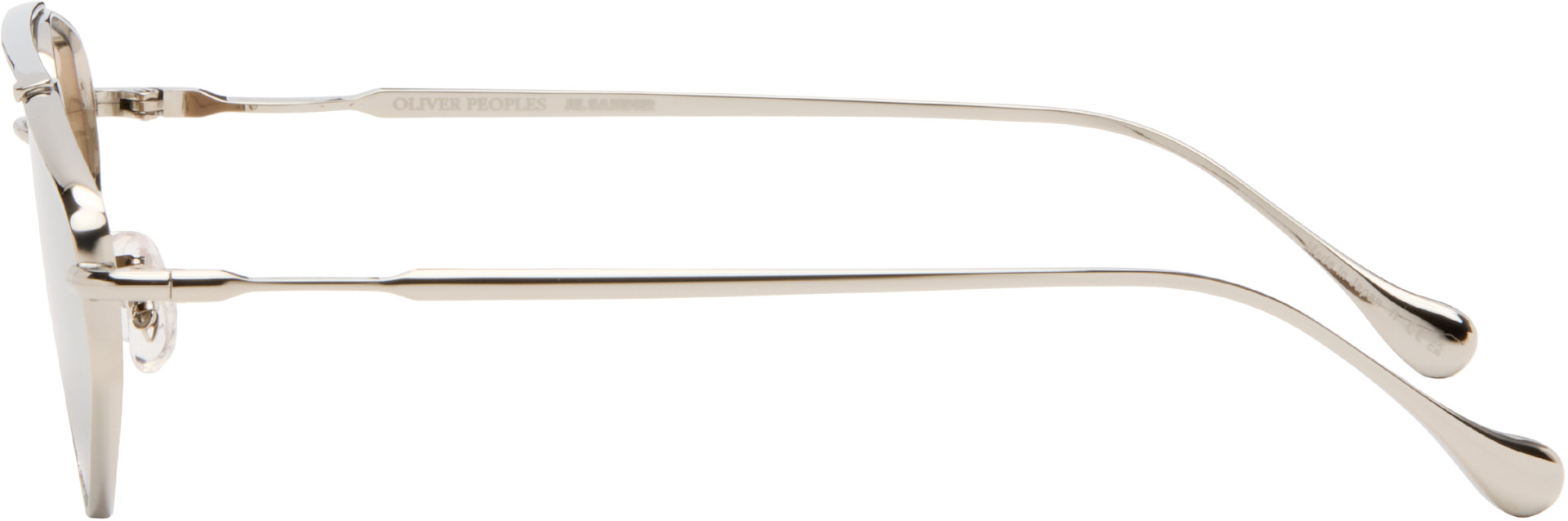 Jil Sander - Silver Oliver Peoples 'Edition 5' Aviator Sunglasses
