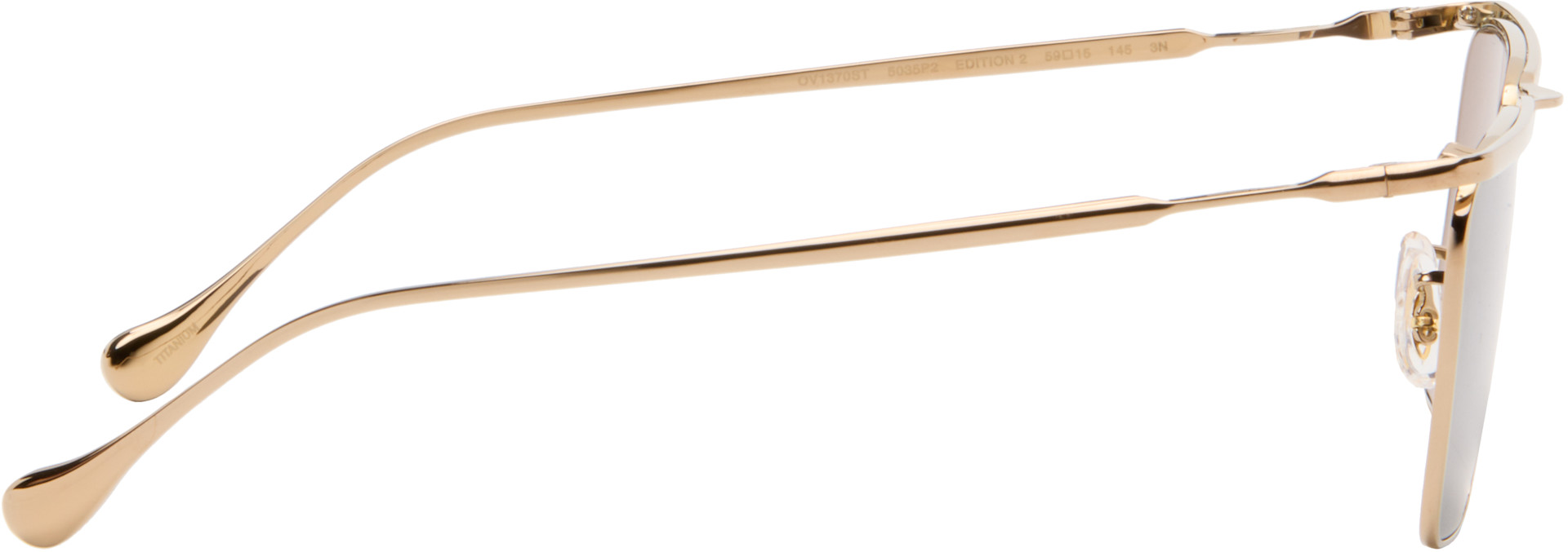 Jil Sander - Gold Oliver Peoples 'Edition 2' Wireframe Sunglasses