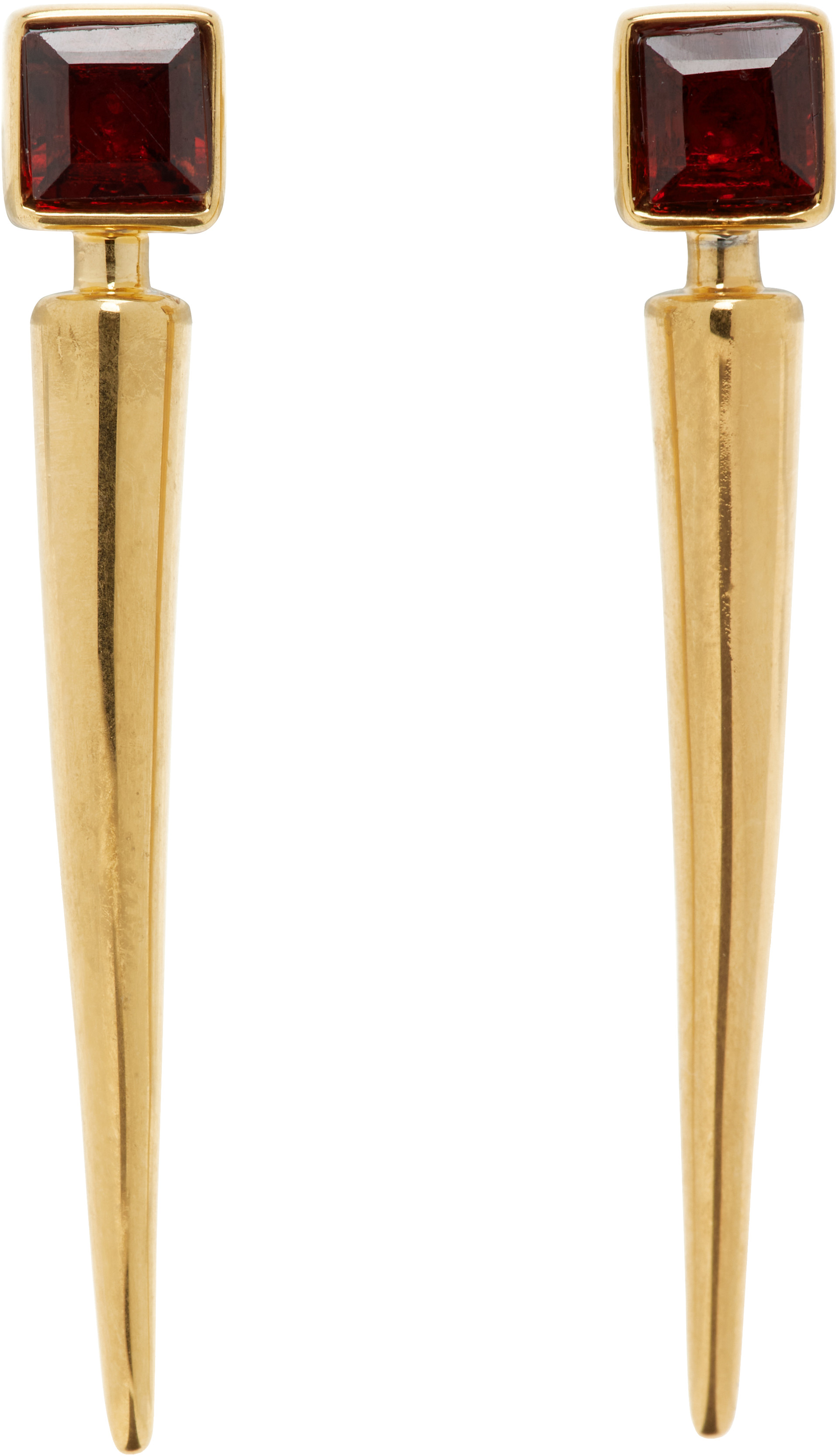 Jil Sander - Boucles d'oreilles à grenat