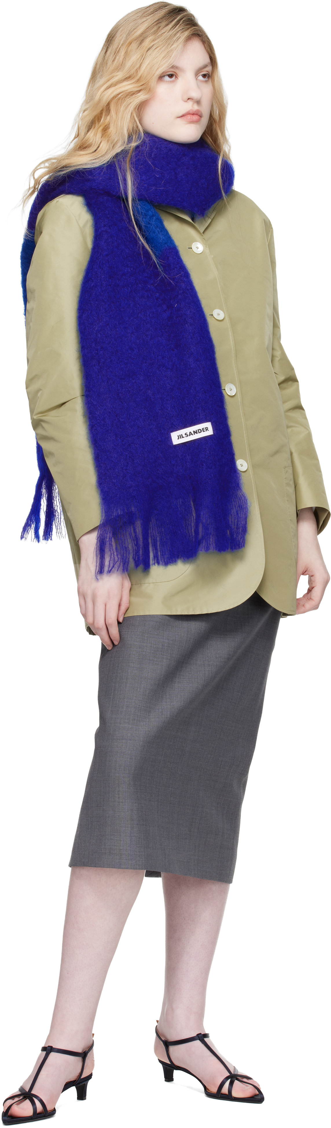 Jil Sander - Écharpe bleue
