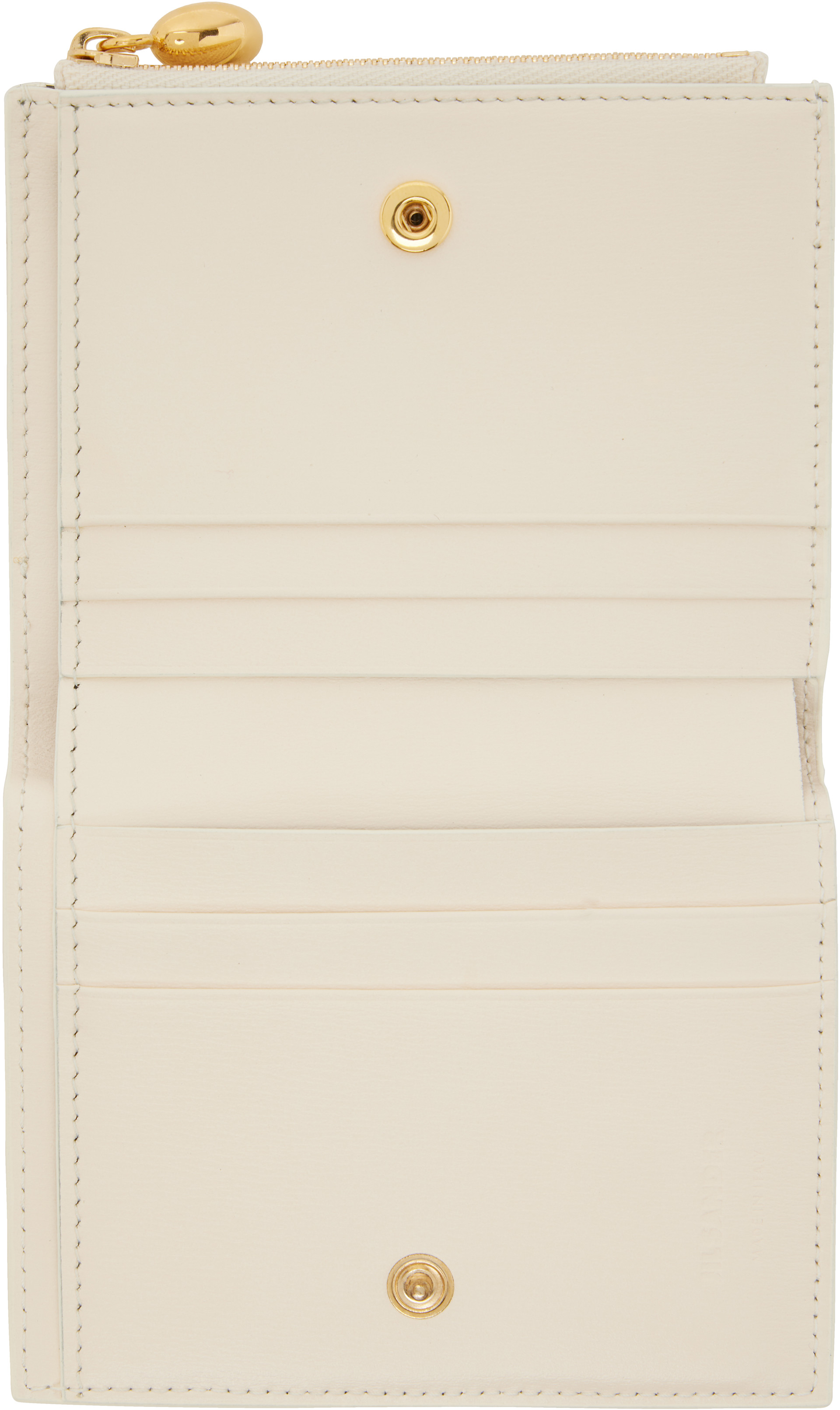 Jil Sander - Mini portefeuille Goji blanc cassé