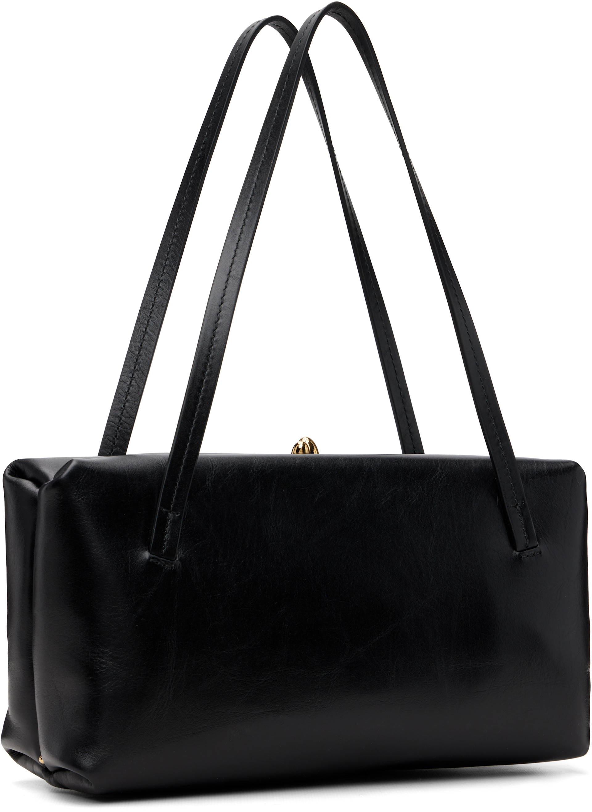 Jil Sander: Black Goji Pillow Small Bag | SSENSE Canada