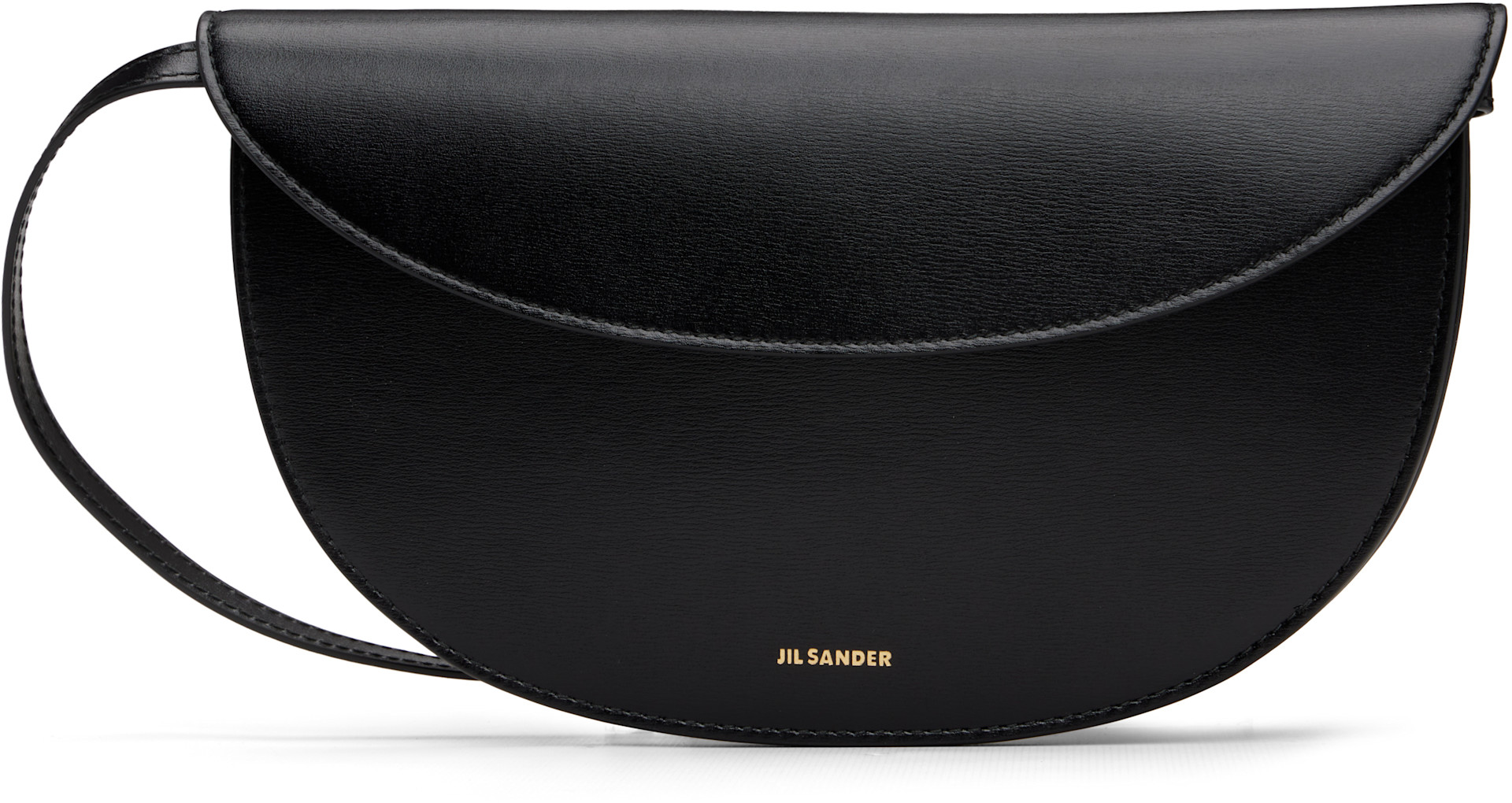 Jil Sander: Black Curve Wallet Bag | SSENSE