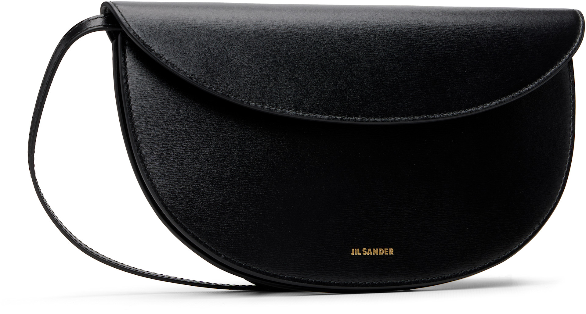 Jil Sander: Black Curve Wallet Bag | SSENSE