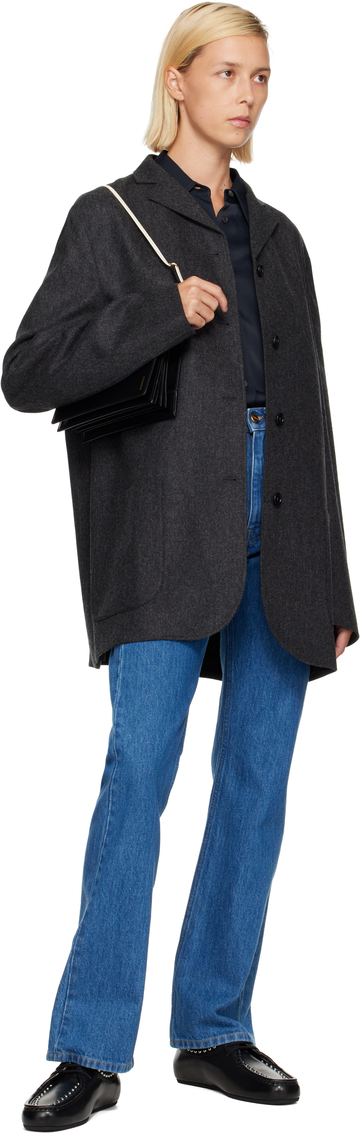 Jil Sander - Petit sac File noir