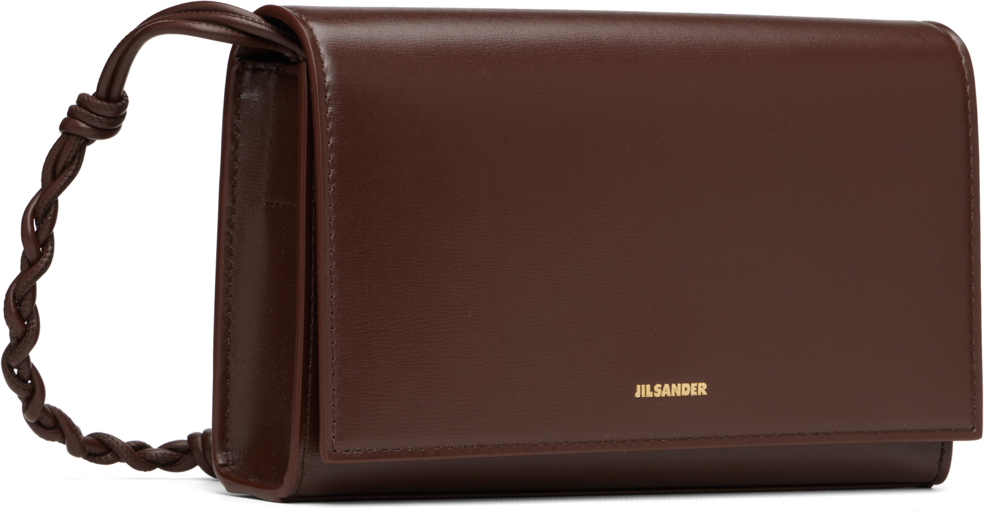 Jil Sander - Brown Tangle Strap Wallet Bag