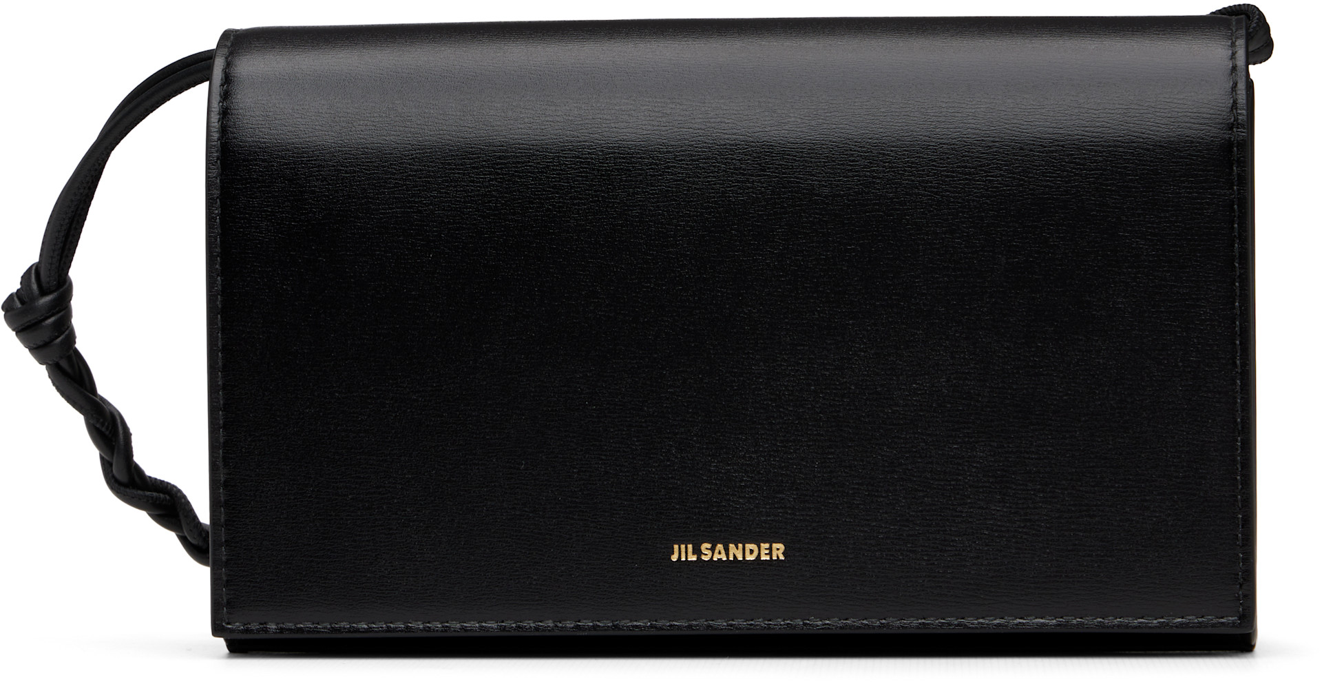 Jil Sander - 블랙 스트랩 탱글 WOC 백
