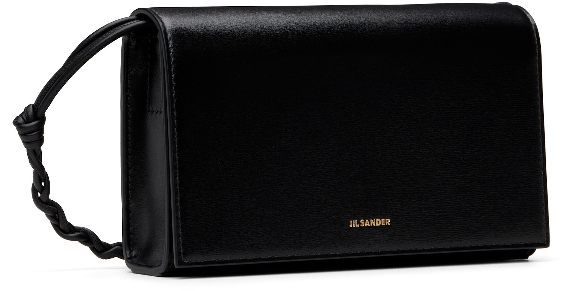 Jil Sander - 블랙 스트랩 탱글 WOC 백