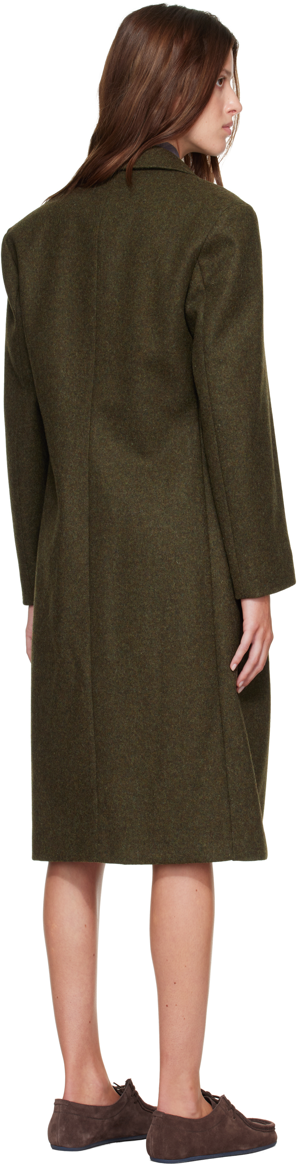 Jil Sander: Khaki Loden Wool Coat | SSENSE