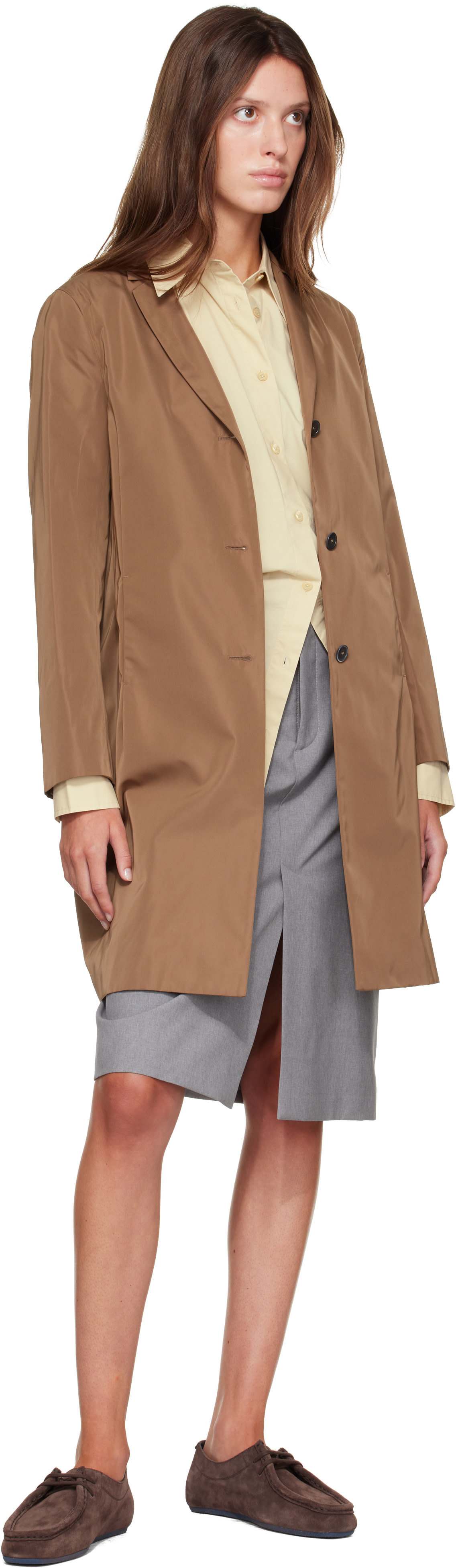 Jil Sander: タン Radzimir コート | SSENSE 日本